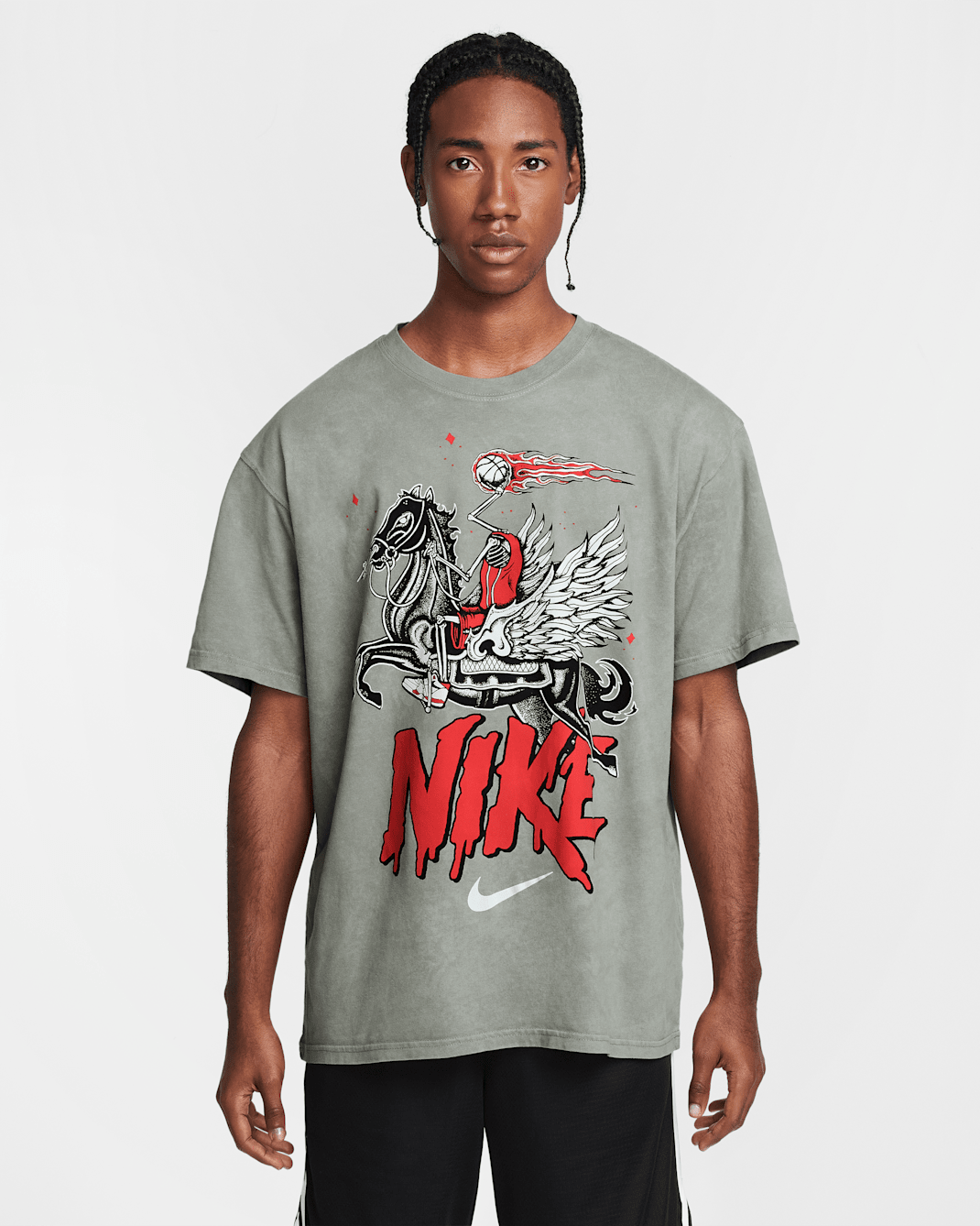 Nike Men's Max90 Basketball T-Shirt - Flat Pewter