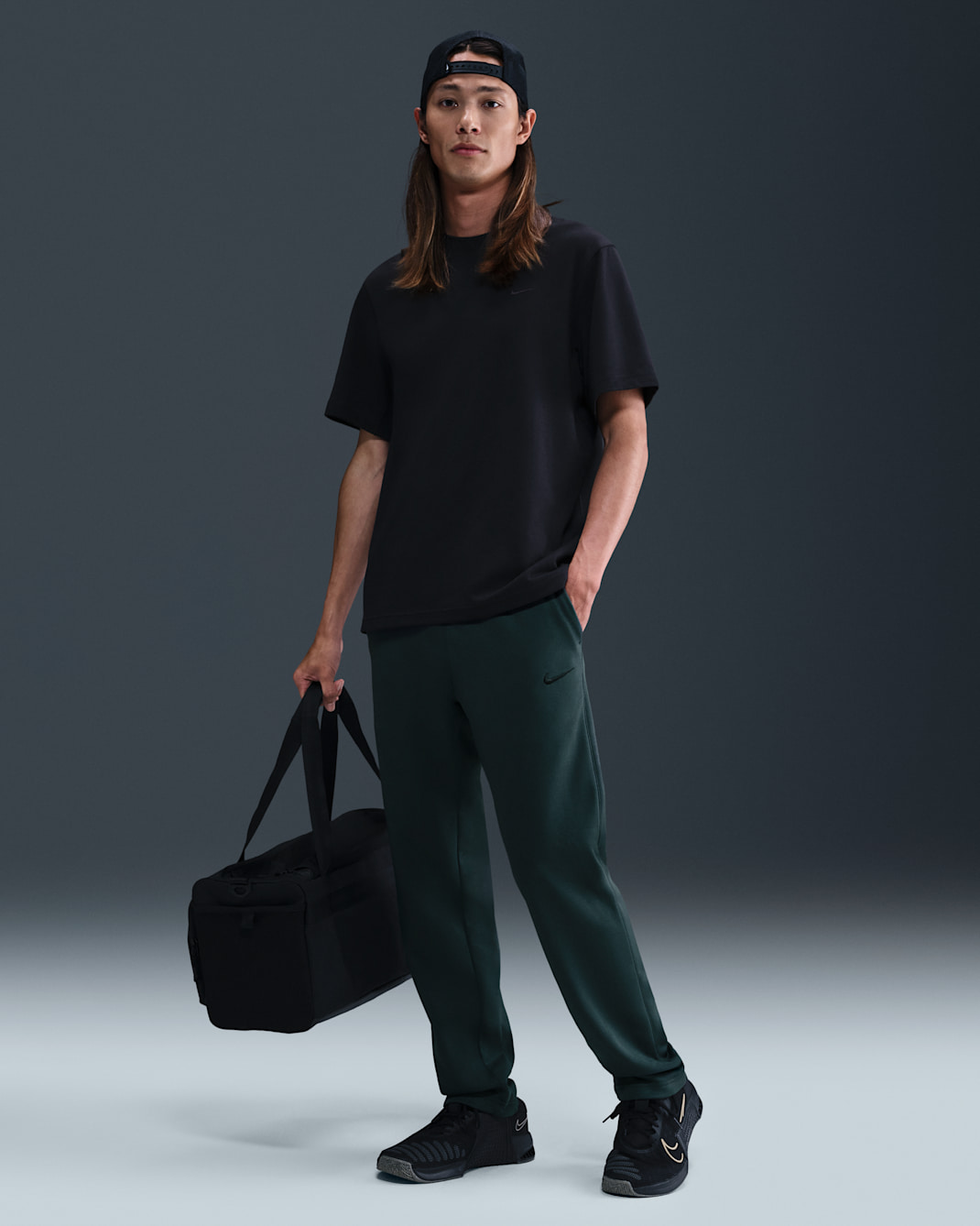 Nike Therma-FIT 男款健身長褲 - Seaweed/Seaweed/黑色