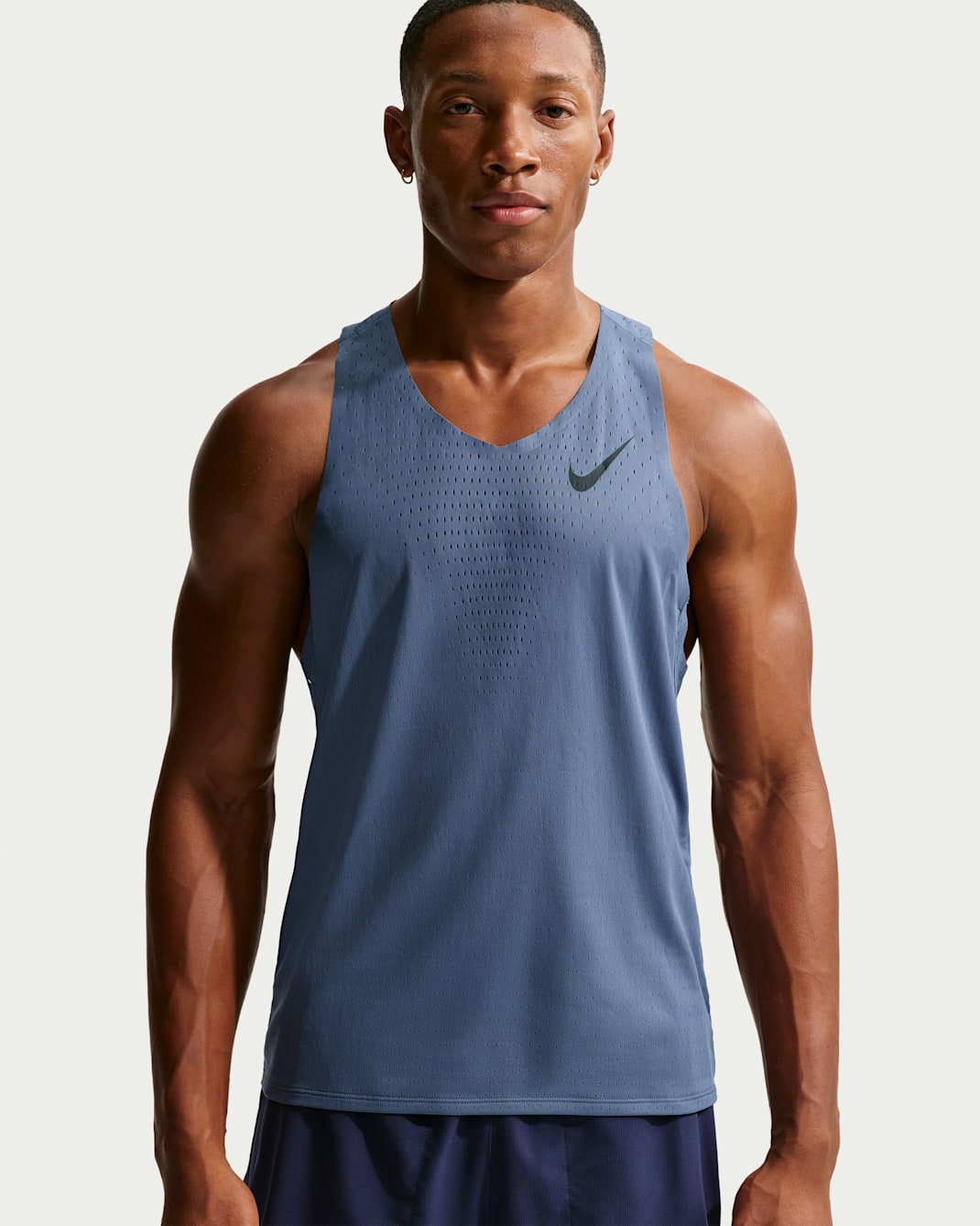 Maillot de running Dri-FIT ADV Nike AeroSwift pour homme - Diffused Blue/Noir