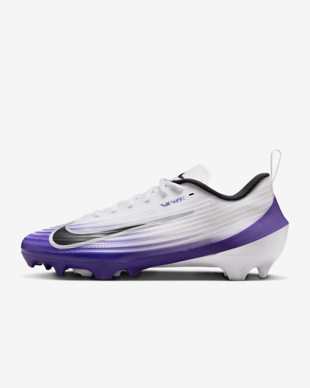 Nike Vapor Speed 3 Football Cleats - White/Court Purple/Metallic Silver/Black