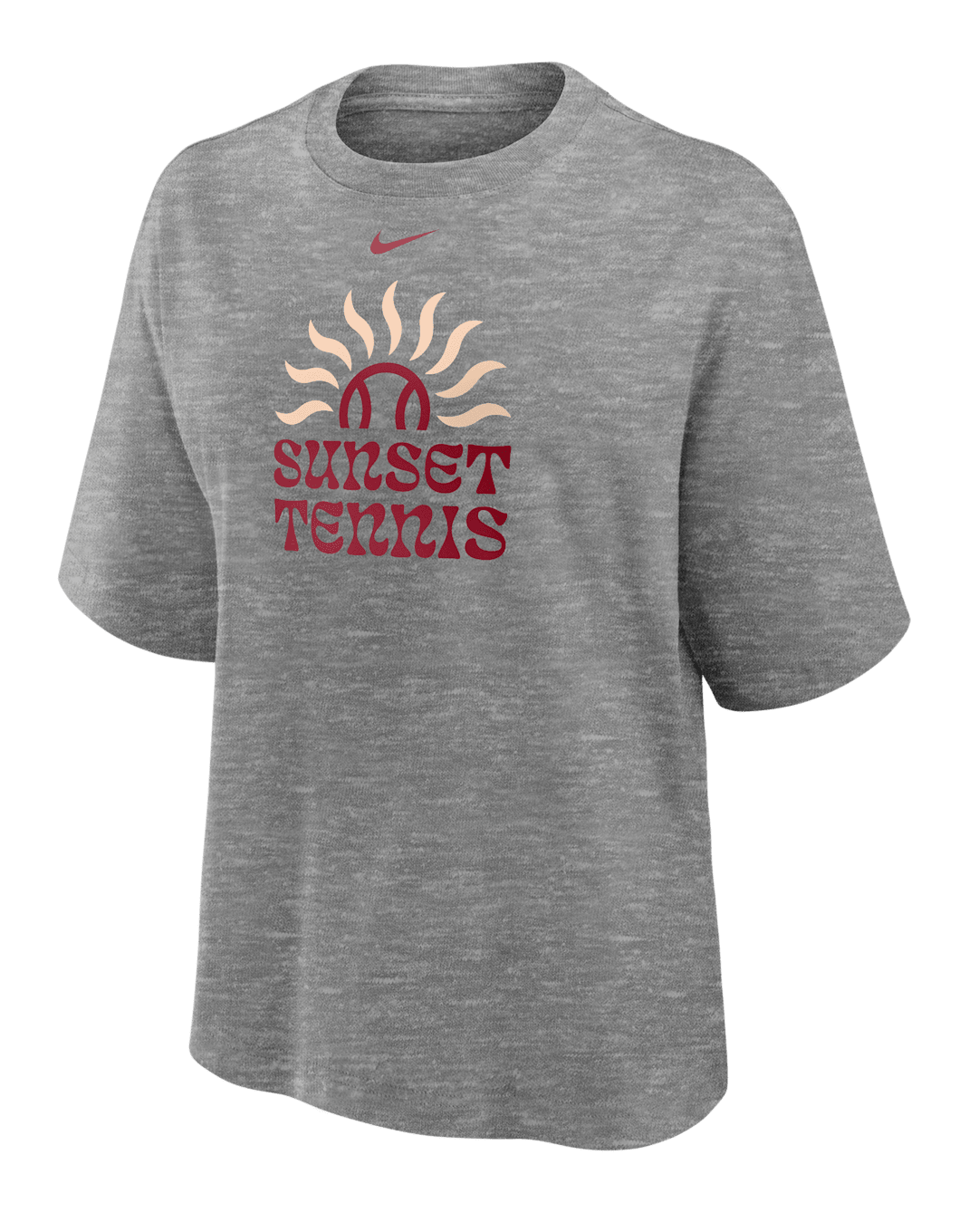 Nike Women's Tennis Boxy T-Shirt - Dark Grey Heather