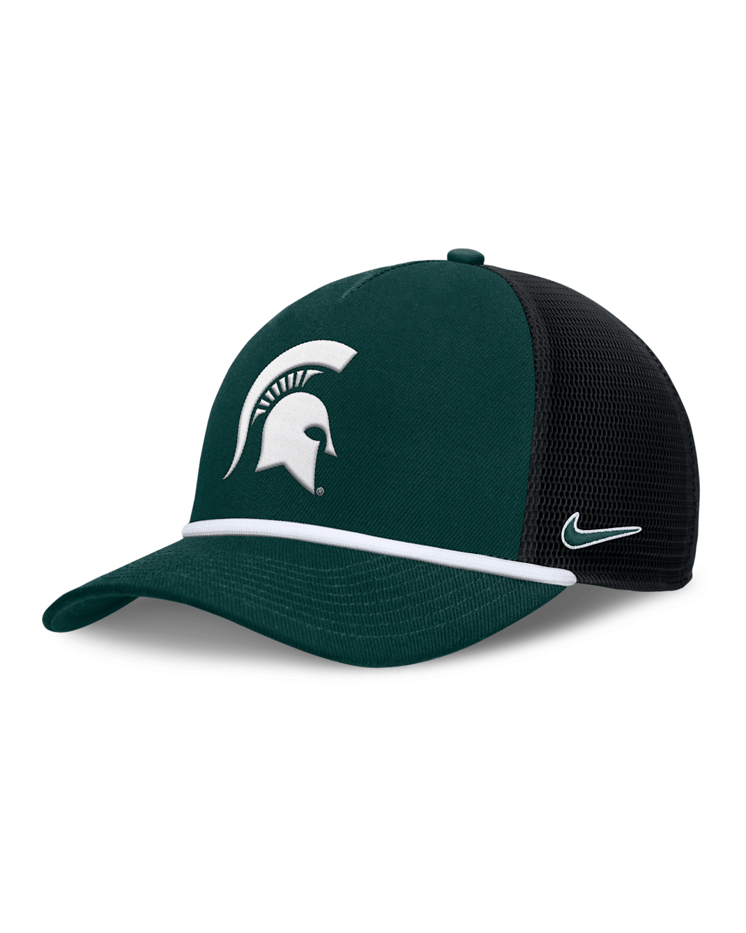 Gorra de rejilla universitaria Nike ajustable para hombre Michigan State Primetime Rise - Verde pro