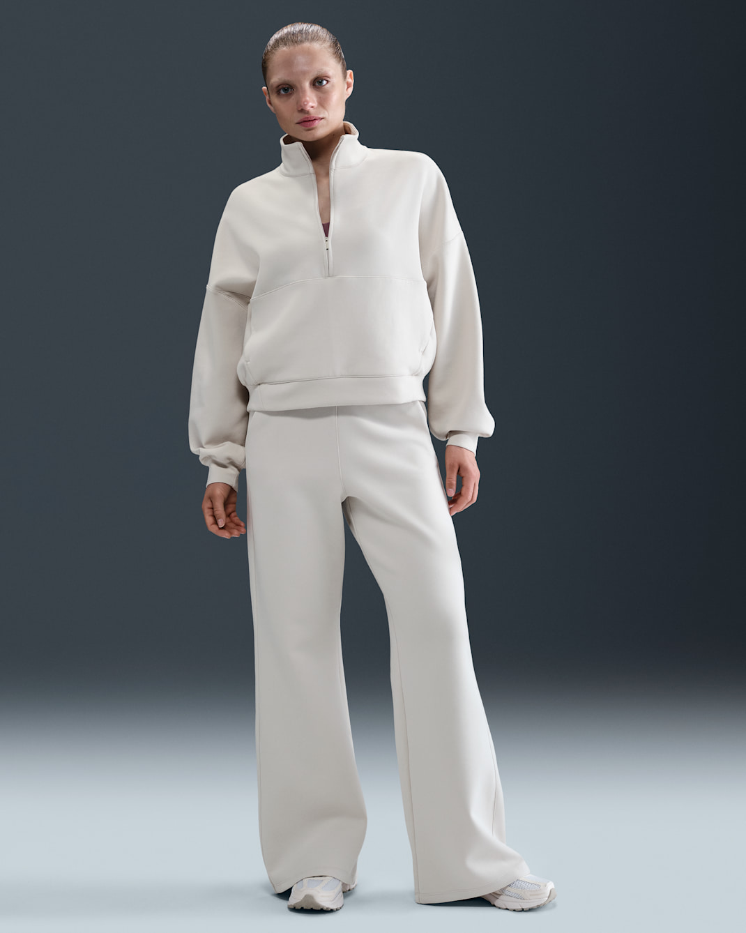 Nike 24.7 ImpossiblySoft Women's Dri-FIT High-Waisted Loose Flared Pants - Light Orewood Brown/Sail/Light Iron Ore