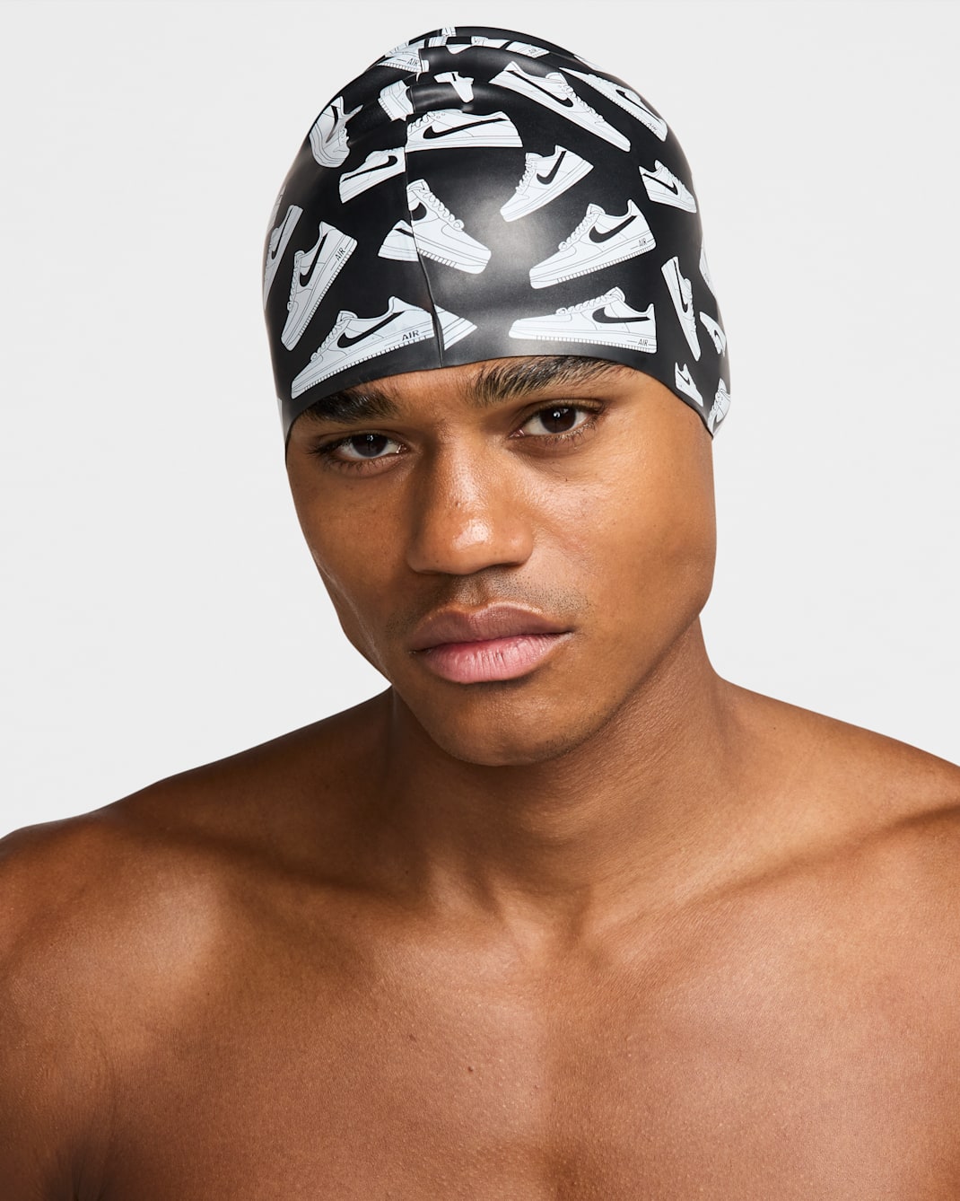 Gorra de silicona Nike Swim - Negro/Blanco/Plata