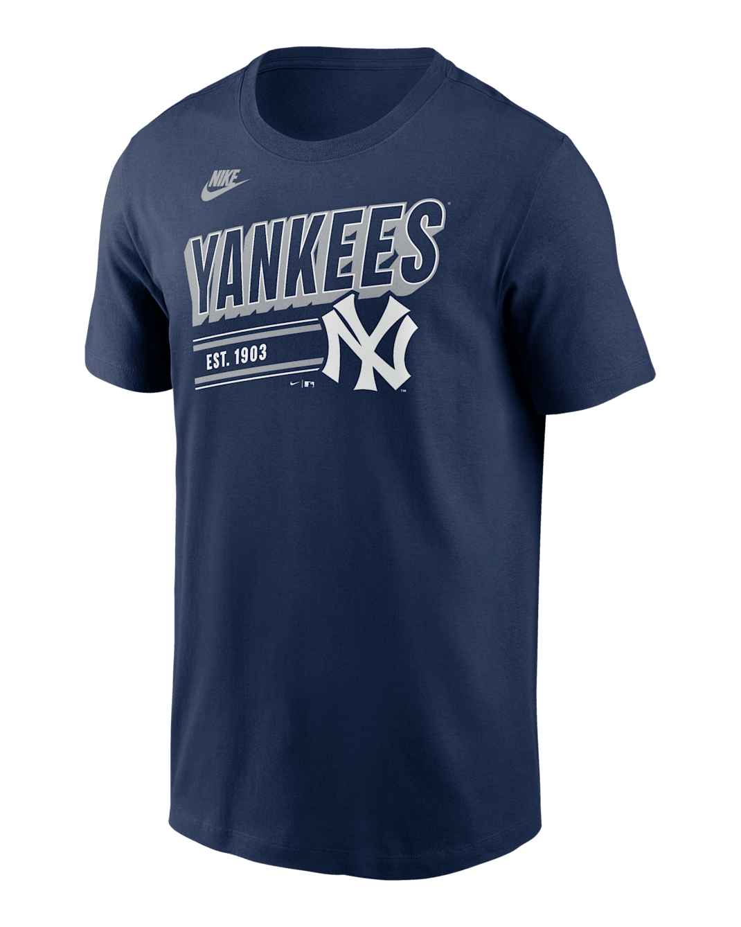 Playera Nike de la MLB para hombre New York Yankees Cooperstown Retro - Azul marino medianoche