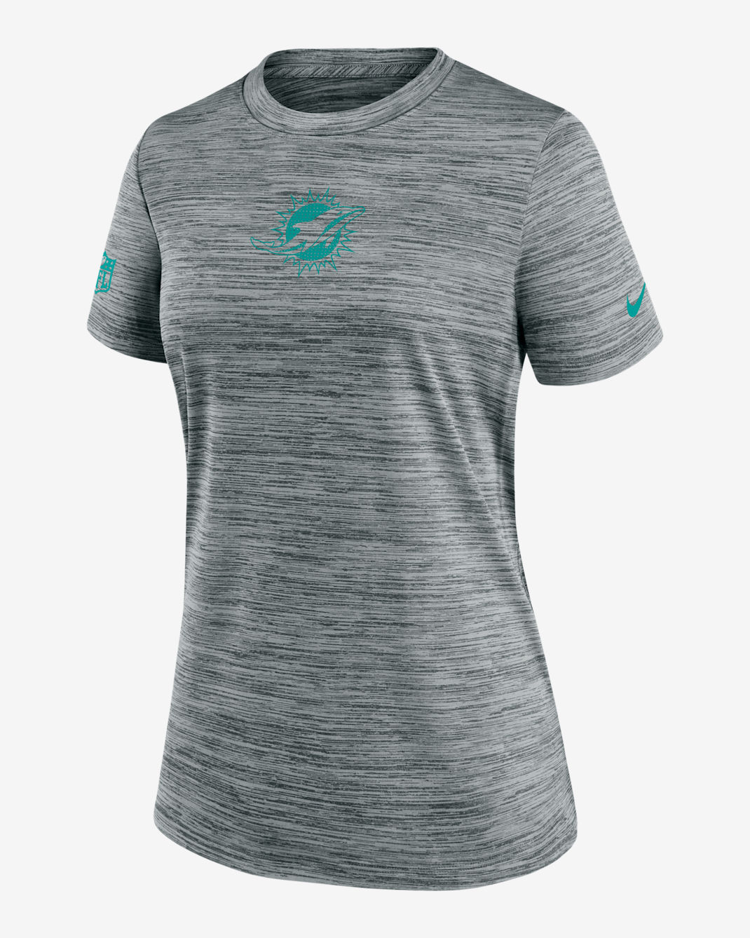 Miami Dolphins Sideline Team Issue Velocity Women's Nike Dri-FIT NFL T-Shirt - Grey Heather