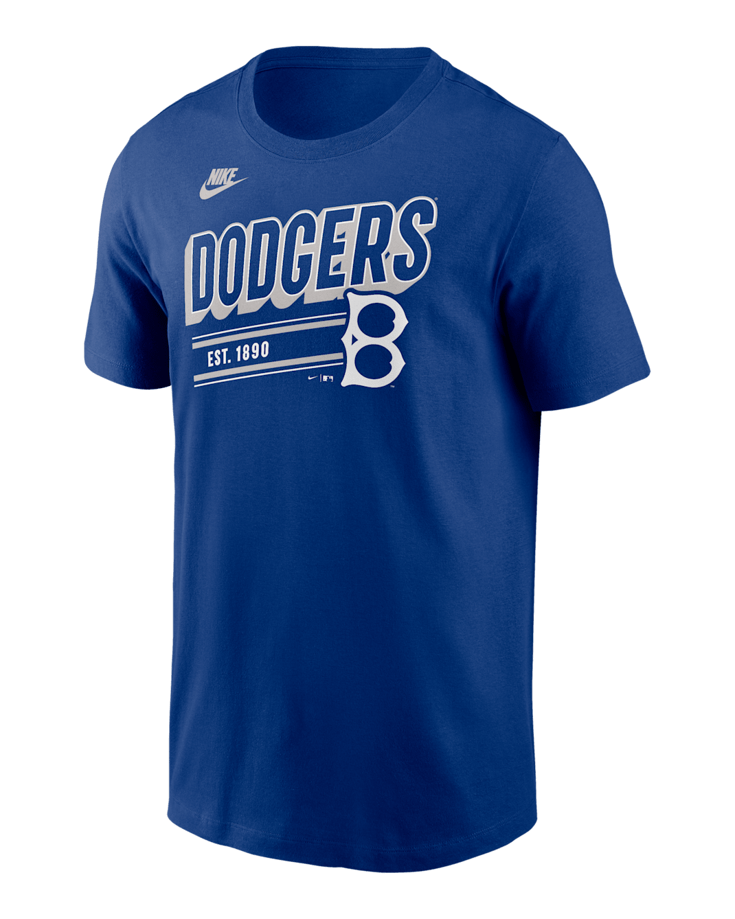 Playera Nike de la MLB para hombre Brooklyn Dodgers Cooperstown Retro - Azul enérgico