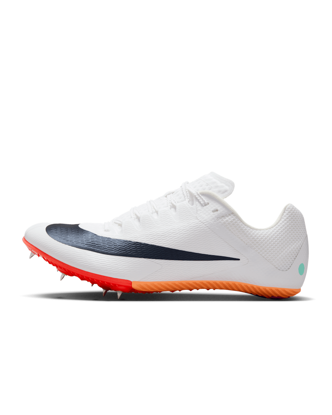 Nike Zoom Rival Sprint Track & Field Sprinting Spikes - White/Bright Crimson/Hyper Turquoise/Obsidian