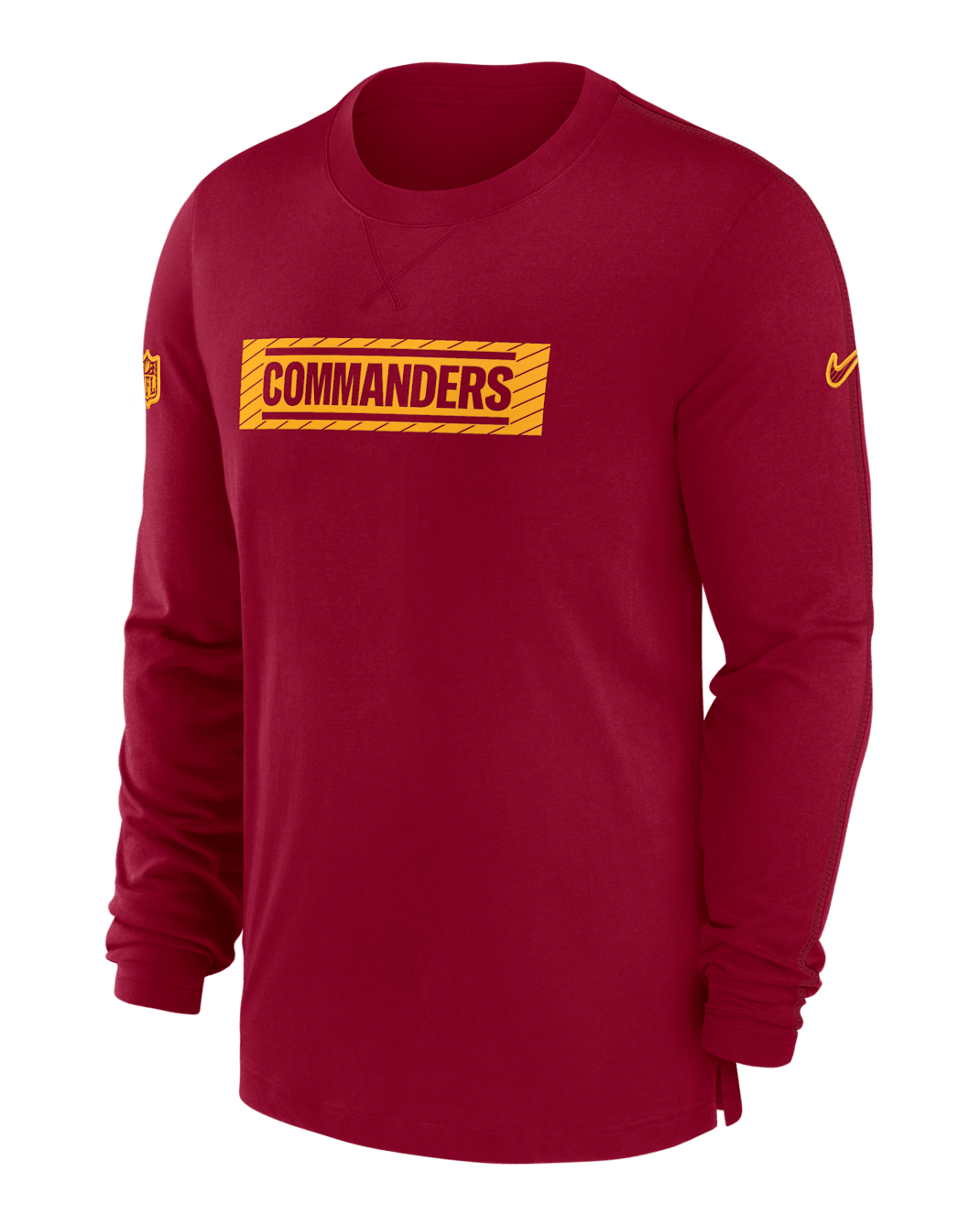 Washington Commanders Sideline Player Team Issue Men’s Nike Dri-FIT Long-Sleeve Top - Red