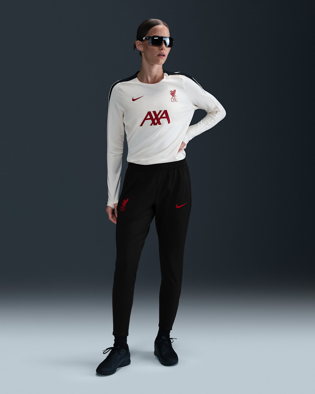 Liverpool F.C. Strike Special Edition Women's Nike Dri-FIT Football Knit Pants - Black/Coconut Milk/Gym Red