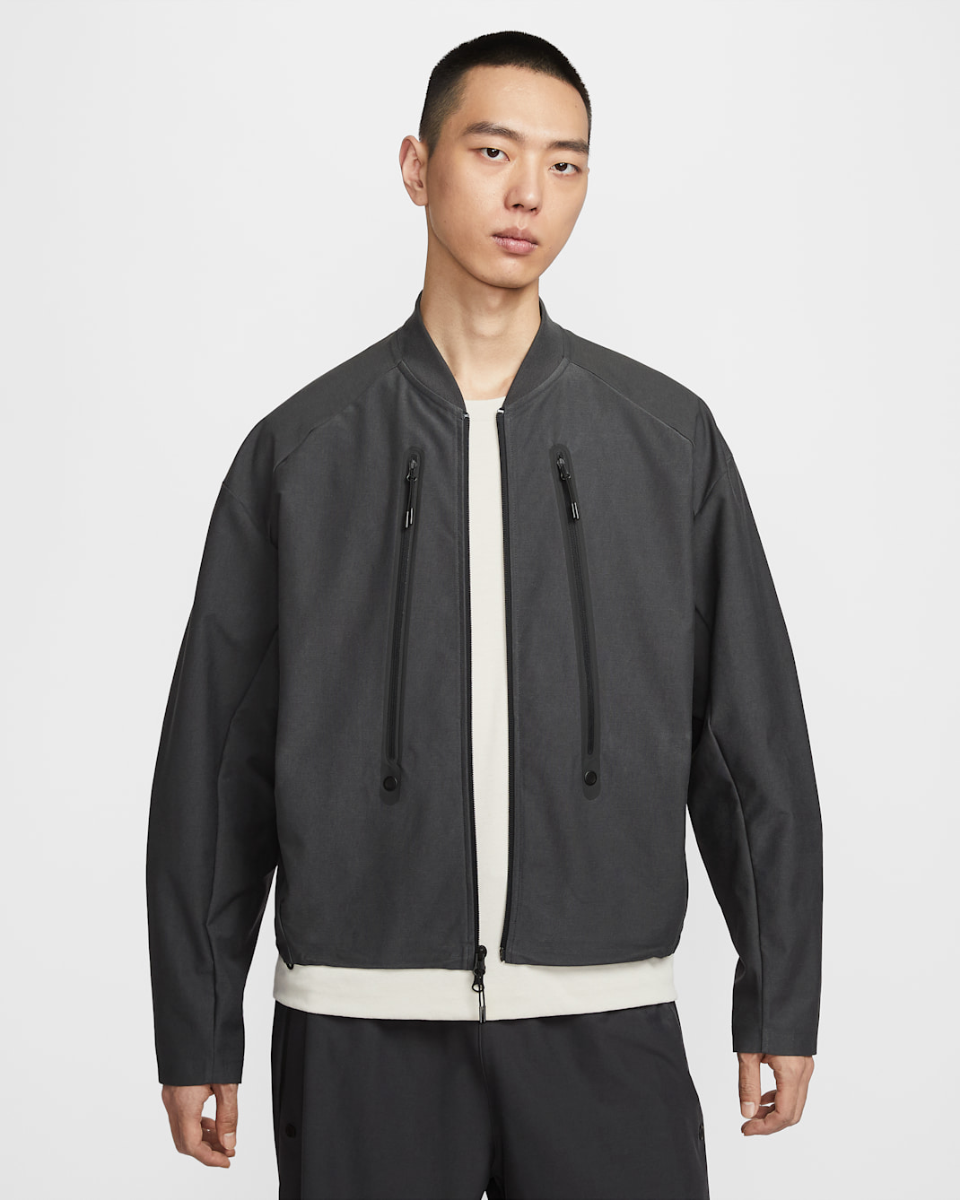 Nike Tech Men's Dri-FIT Shori Knit Jacket - Anthracite/Black