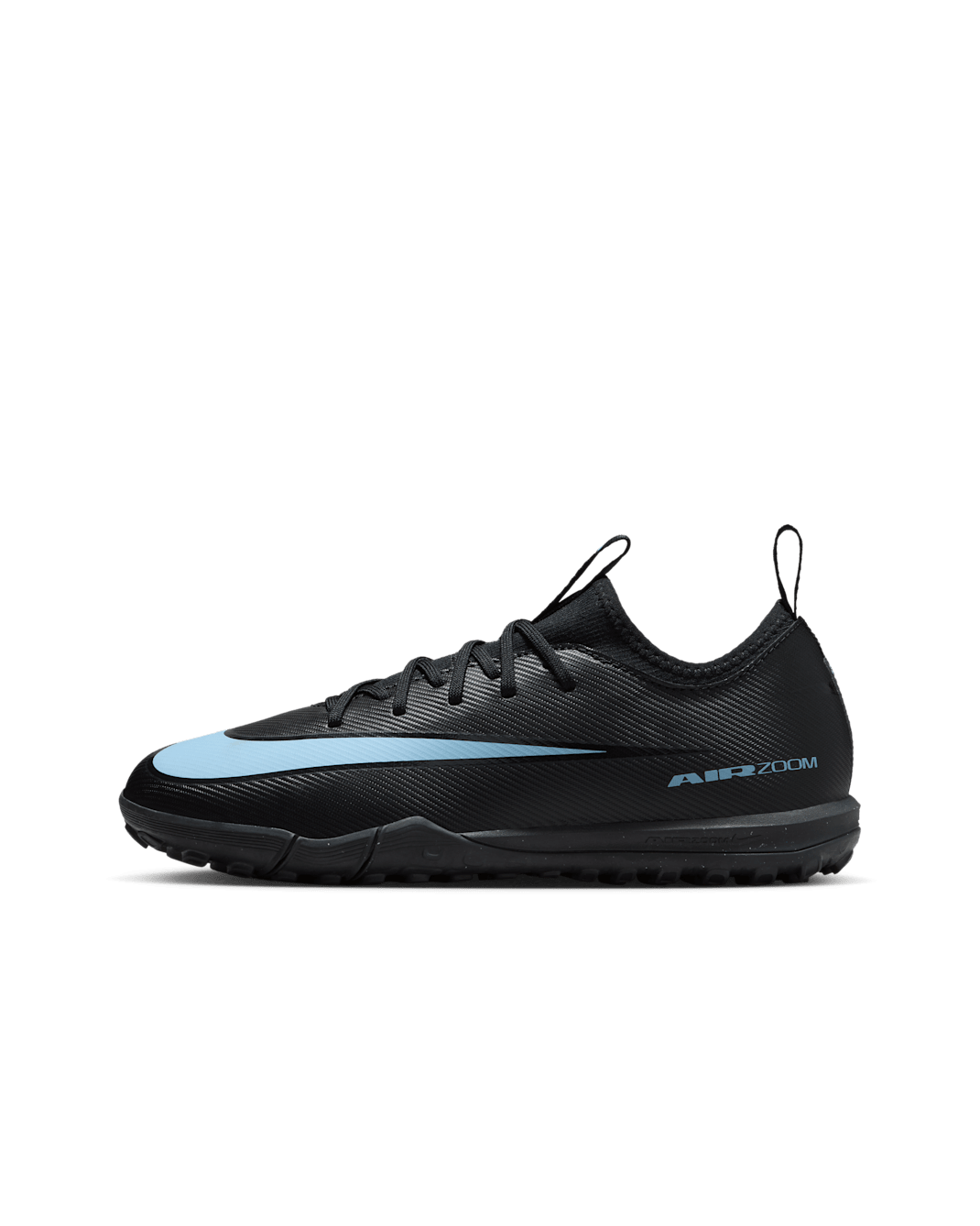 Nike Jr. Mercurial Vapor 16 Academy Younger/Older Kids' Turf Low-Top Football Shoes - Black/Ice Blue