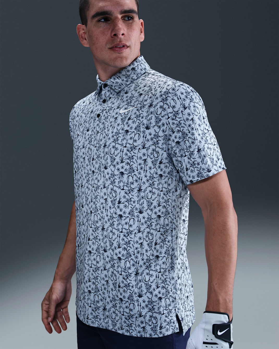 Polo de golf Dri-FIT para hombre Nike Tour - Azul militar claro/Blanco