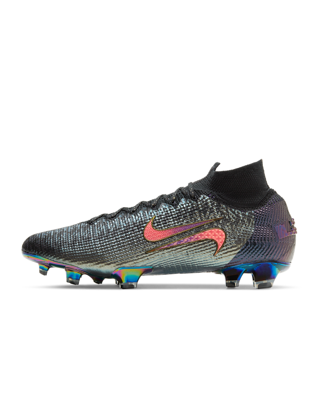 Nike Mercurial Mbappé Superfly 7 Chosen 2 Elite FG Firm-Ground Football Boot - Black/Fierce Purple/Metallic Silver/Flash Crimson