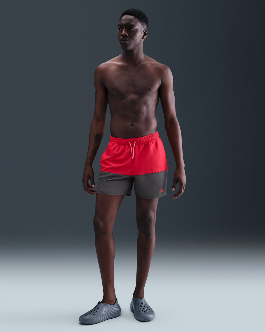 Shorts de baño de 13 cm para hombre Nike Split - Rojo universitario/Gris hierro/Rojo universitario