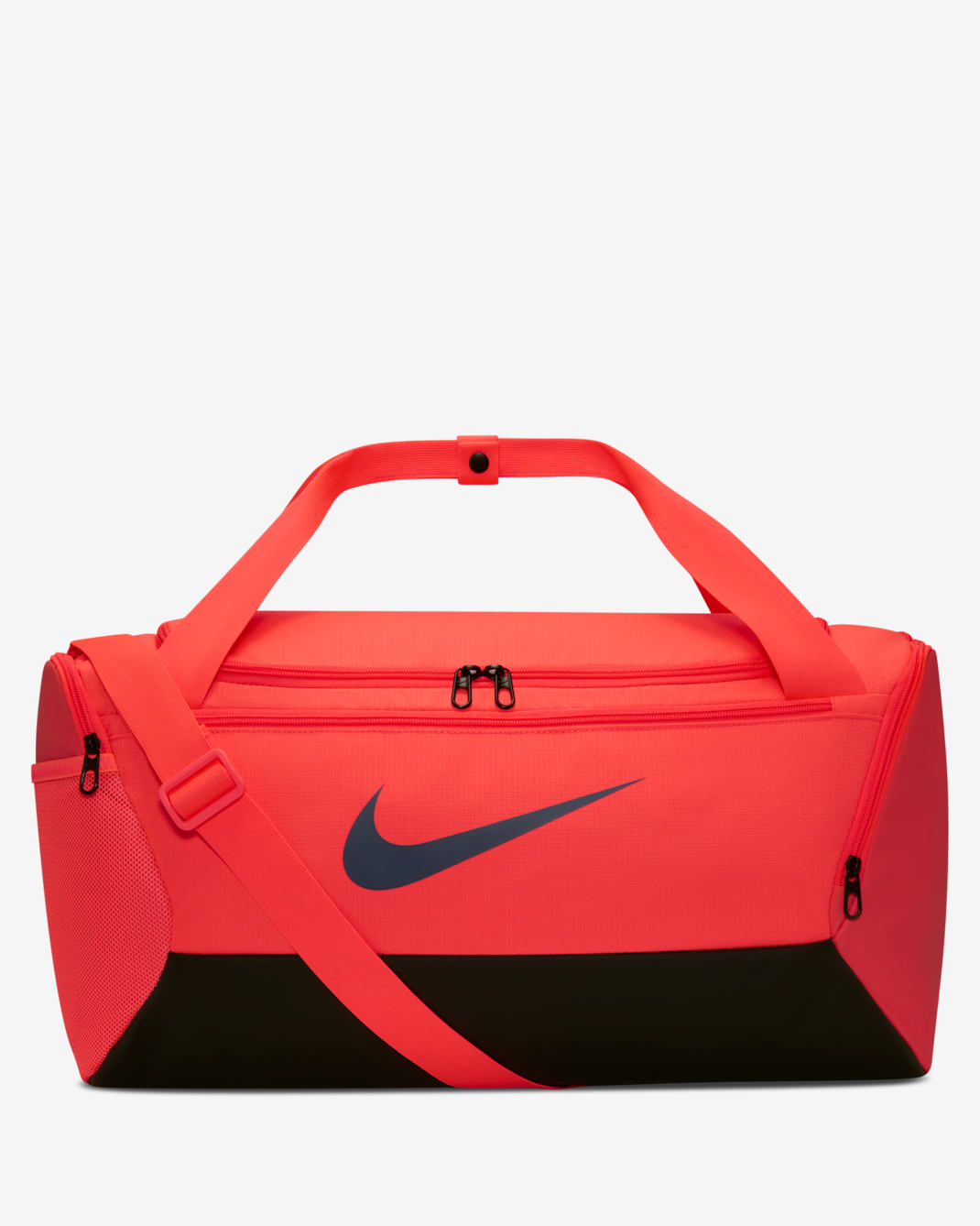 Maleta duffel de entrenamiento (pequeña, 41 L) Nike Brasilia - Lava cálido/Negro/Azul difuso