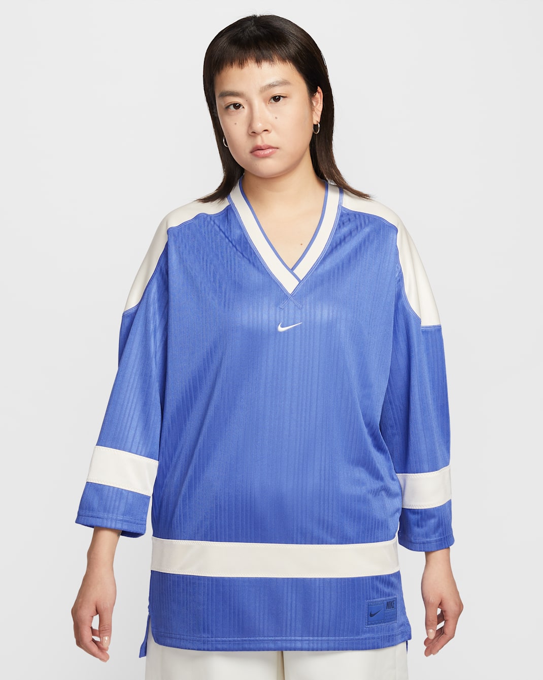 Nike Sportswear Women's Oversized Jersey Tunic - Light Medium Blue/Chalk/Chalk