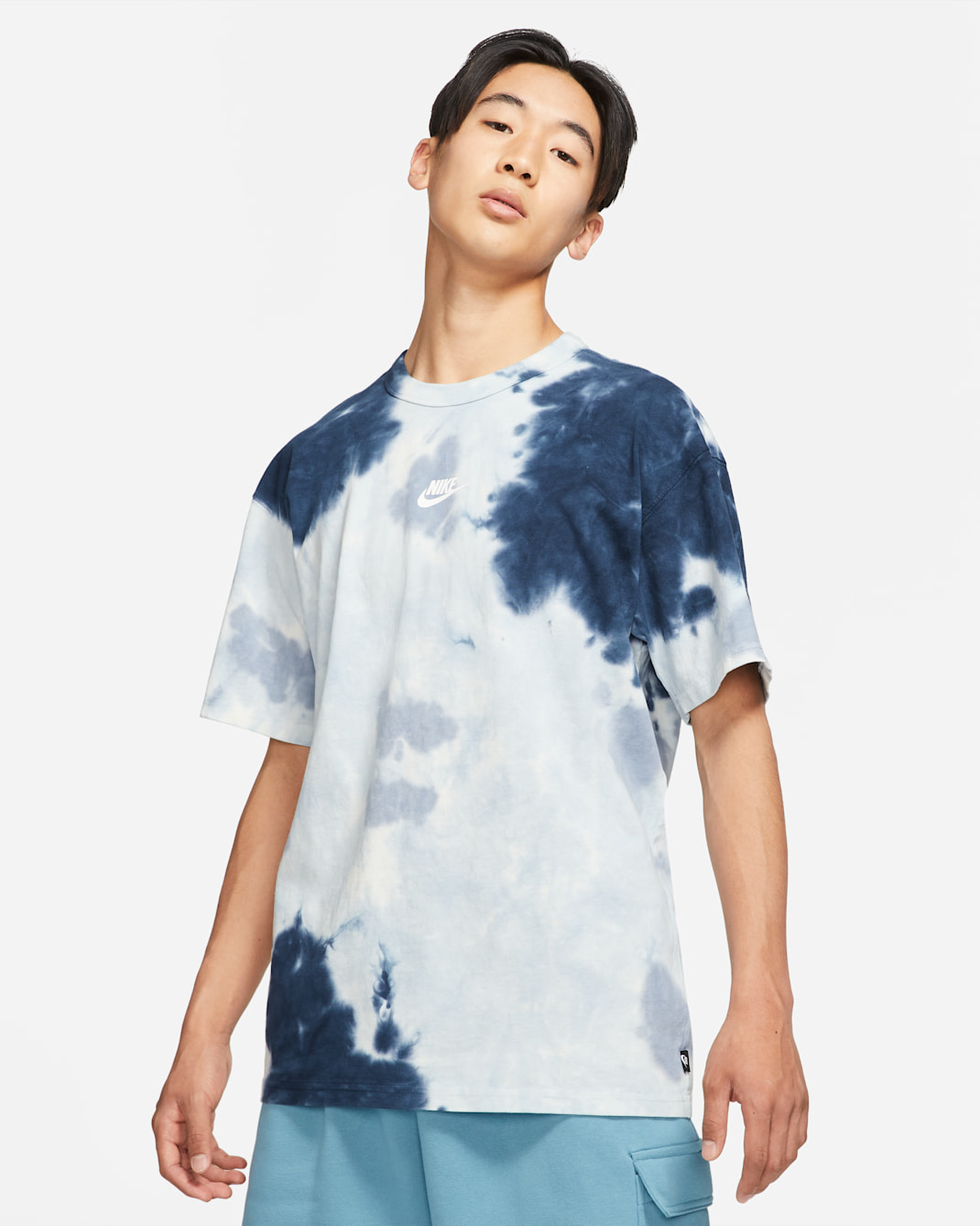 Nike Sportswear Premium Essentials Men's Tie-Dye T-Shirt - Light Armory Blue/White/Ashen Slate/White