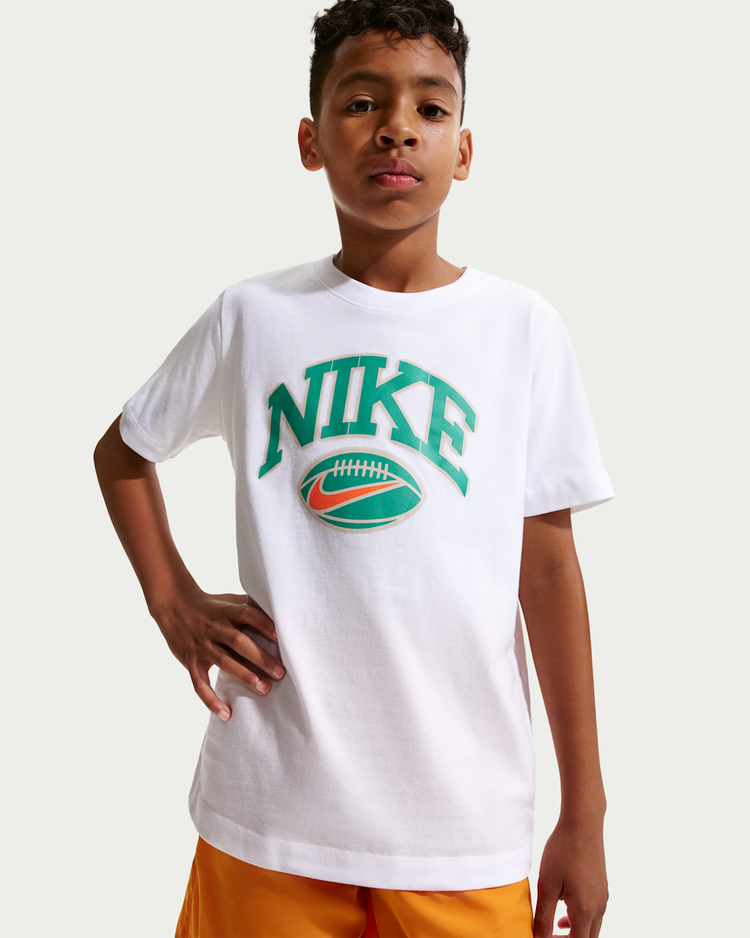 Nike Big Kids' Football T-Shirt - White