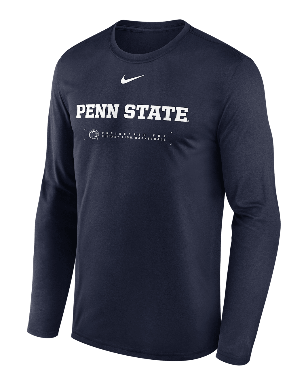 Penn State Courtside Basketball Shootaround Legend Men's Nike Dri-FIT College Long-Sleeve T-Shirt - Navy