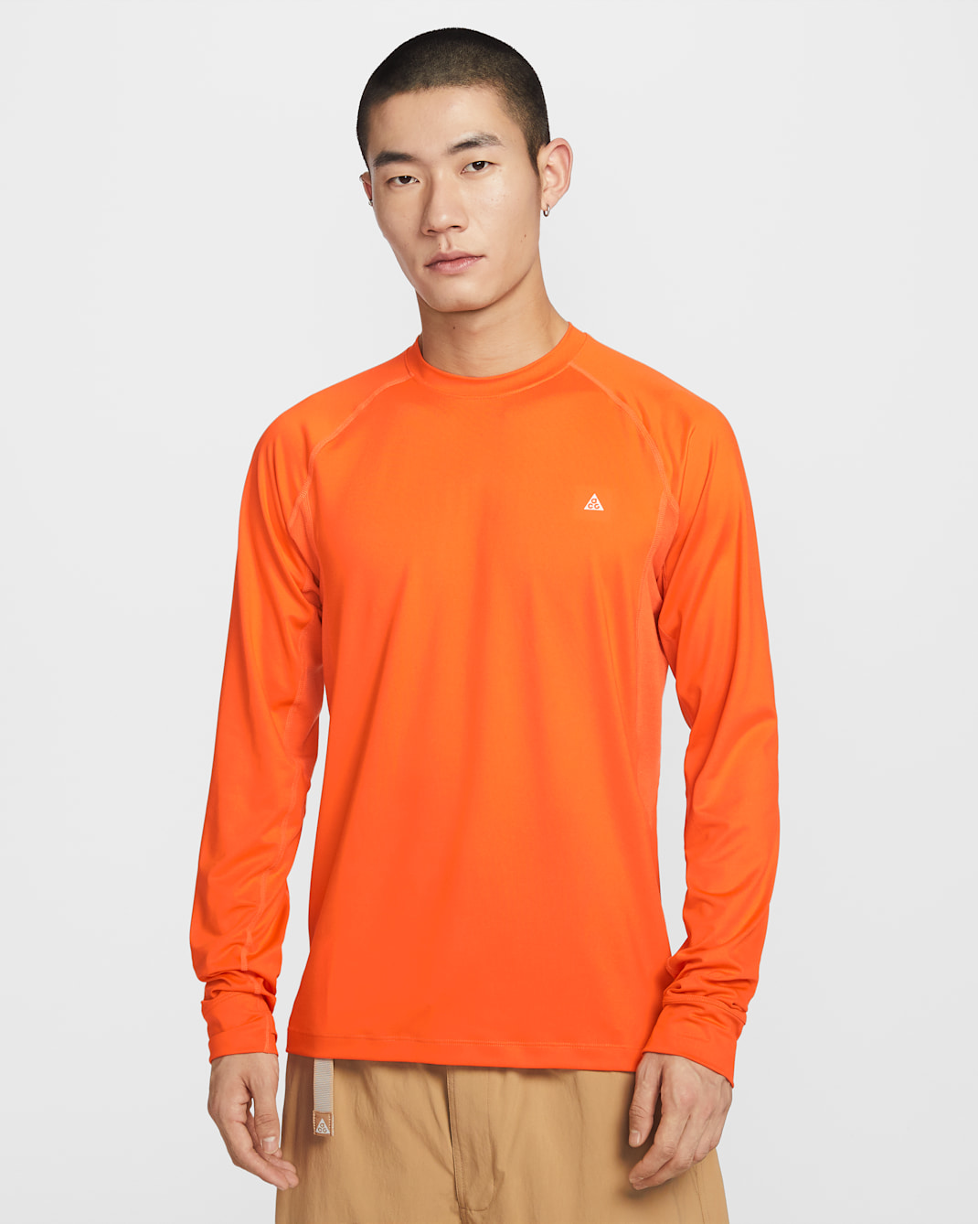 Nike ACG "Wildsee" Men's Dri-FIT Long-Sleeve Base Layer - Safety Orange/Vivid Purple/Summit White