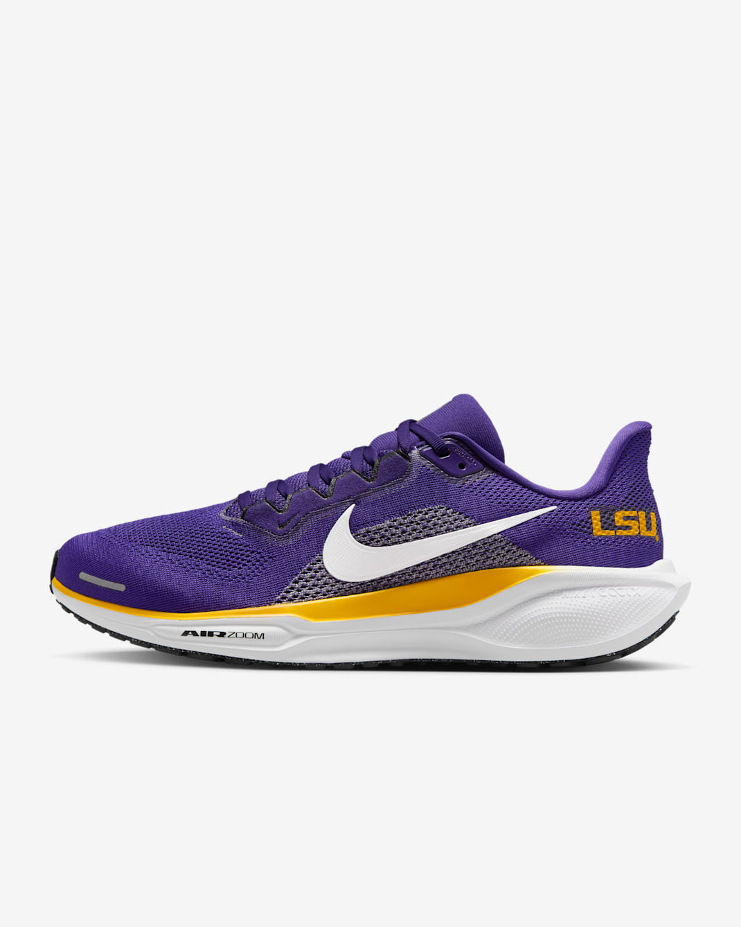 LSU Pegasus 41 Men's Nike College Road Running Shoes - Court Purple/University Gold/White