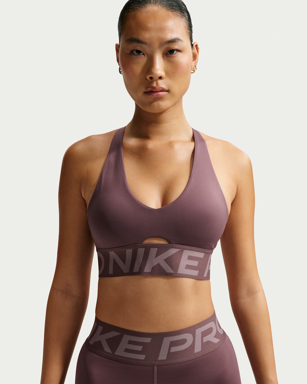 Nike Pro Sculpt Women's Medium-Support Padded Sports Bra - Tattoo/Taupe Grey/White
