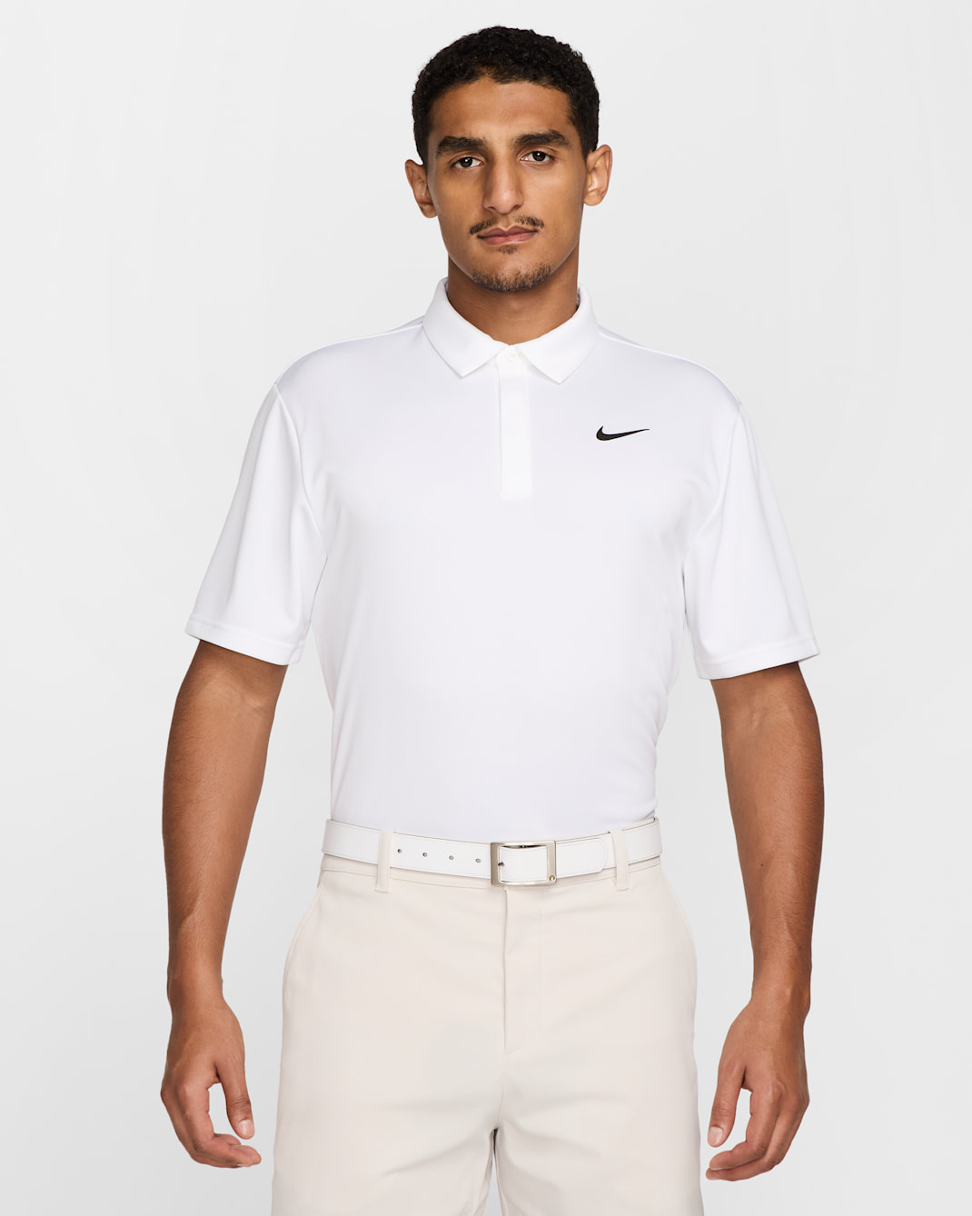 Nike Tour Men's Dri-FIT Jacquard Golf Polo - White/White/Black