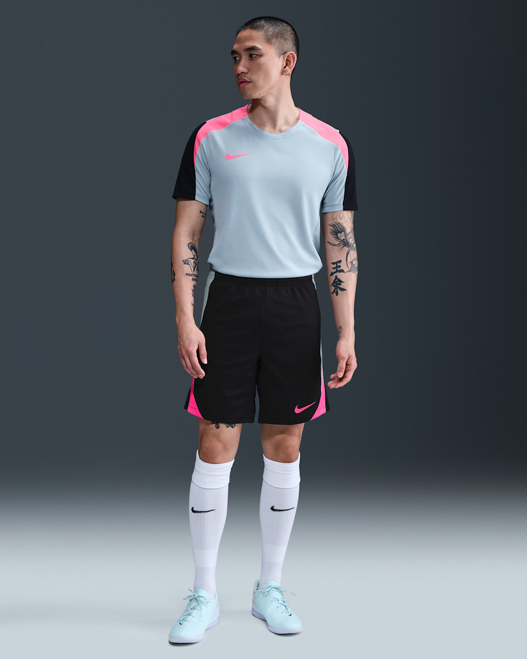 ナイキ ストライク メンズ Dri-FIT サッカーショートパンツ - ブラック/オーシャンキューブ/ハイパーピンク/ハイパーピンク