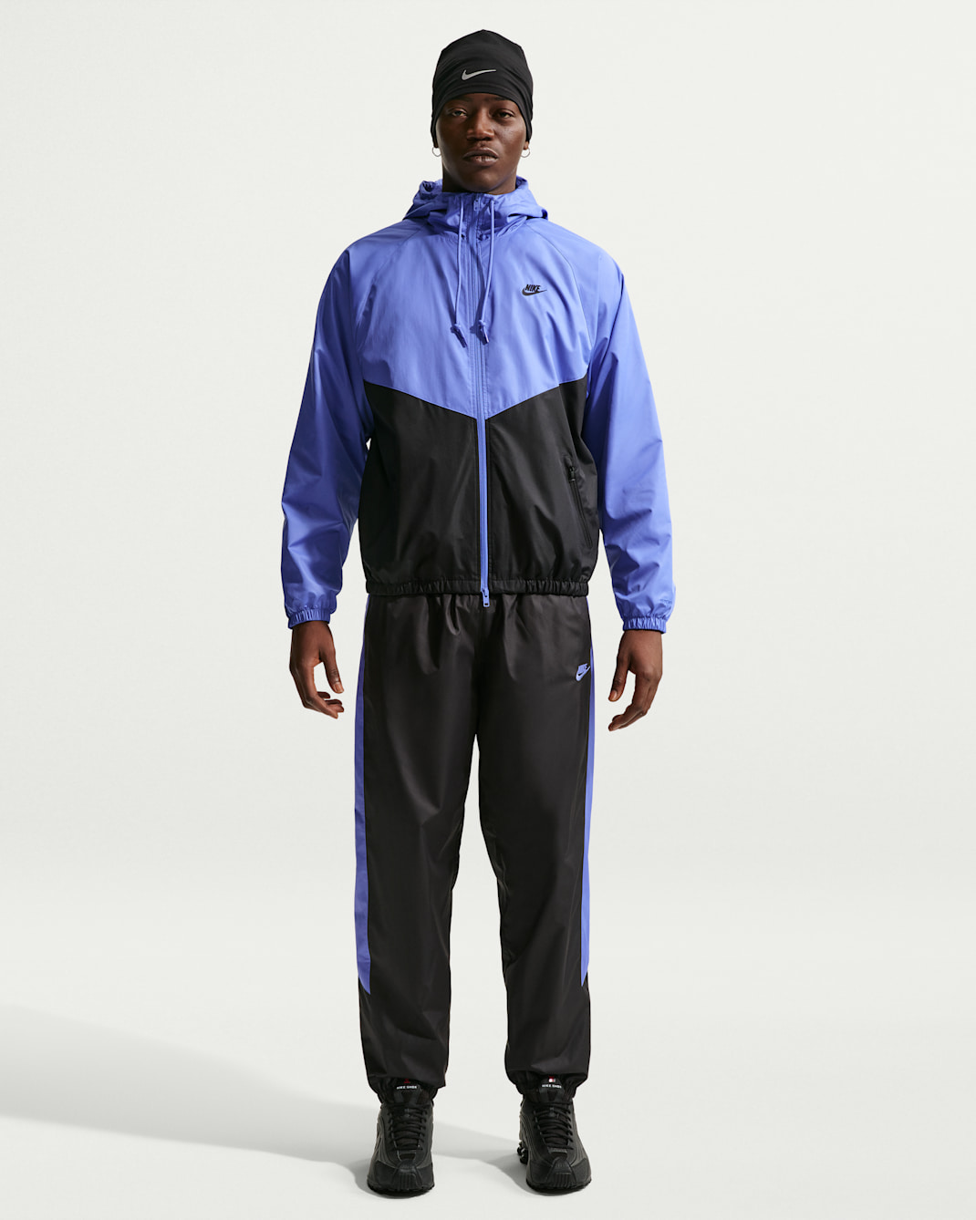 Nike Windrunner herenbroek met voering - Zwart/Sapphire/Sapphire