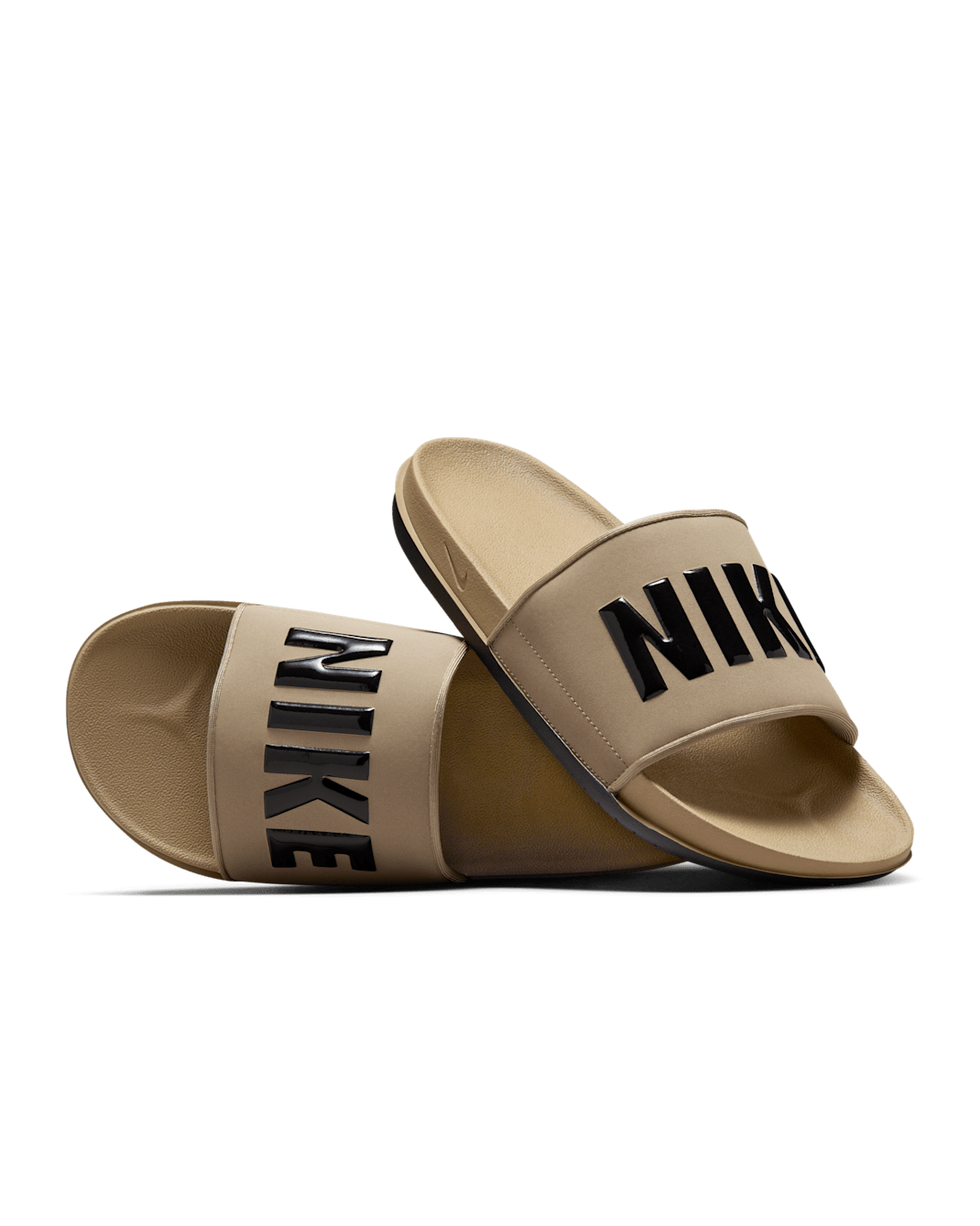 รองเท้าแตะผู้ชายแบบสวม Nike Offcourt - Khaki/ดำ/ดำ