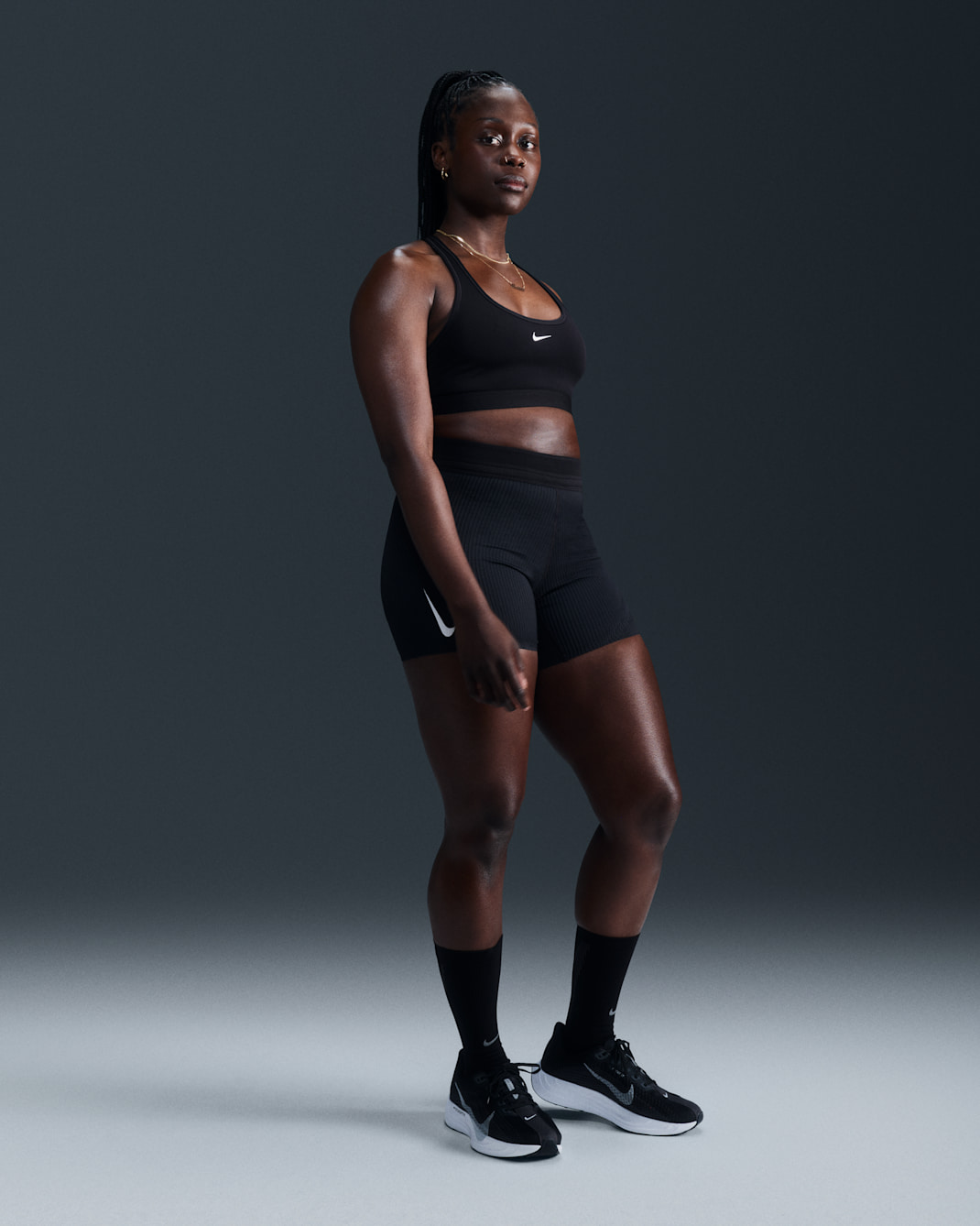 Nike AeroSwift 'Faith Kipyegon' Women's Dri-FIT ADV Mid-Rise 12.5cm (approx.) Running Shorts - Black/Black/White