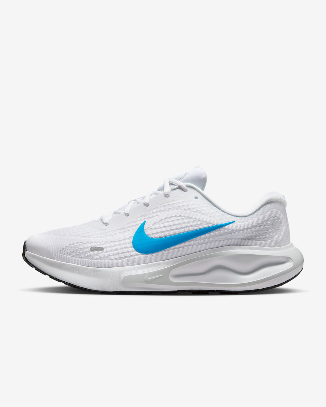 รองเท้าวิ่งโร้ดรันนิ่งผู้ชาย Nike Journey Run - ขาว/Pure Platinum/ดำ/Blue Hero