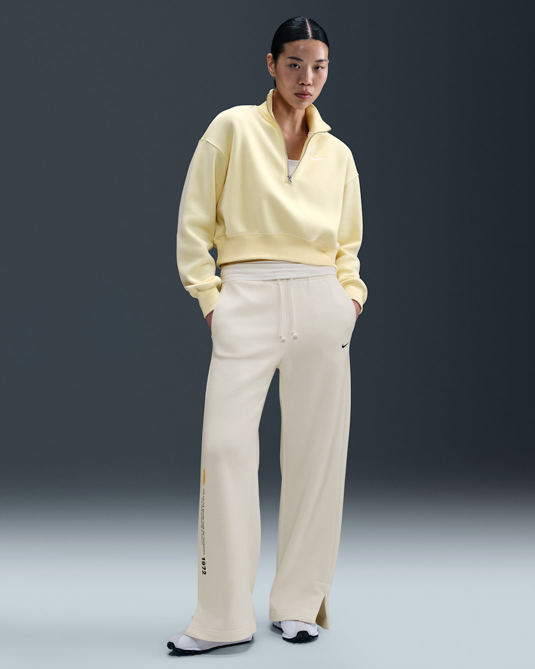 Nike Sportswear Women's Wide-Leg Trousers - Sail/Black