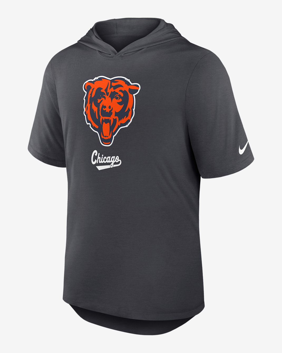 Chicago Bears Men's Nike Dri-FIT NFL Hooded T-Shirt - Anthracite
