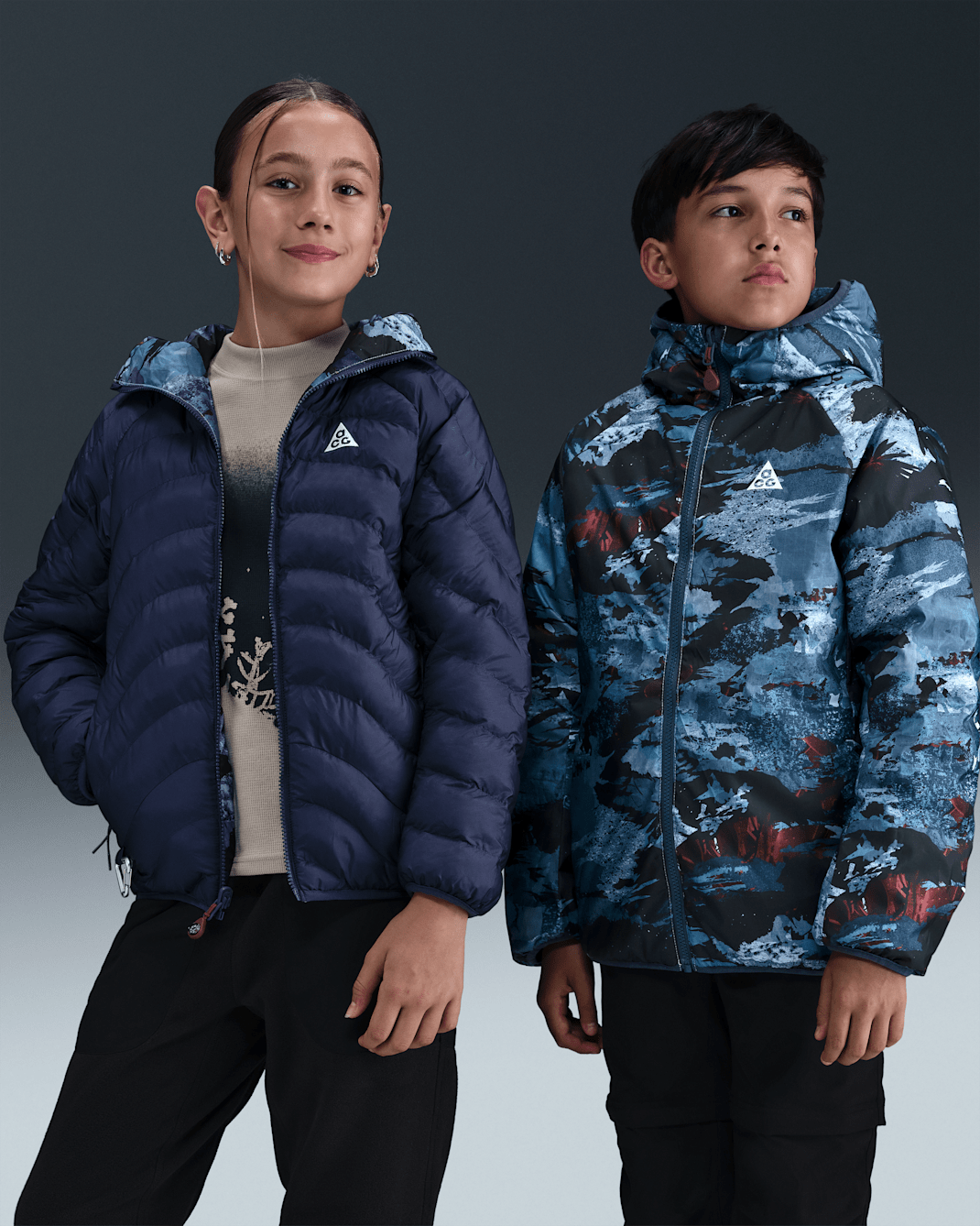 Nike ACG "Lava Flow" Big Kids' Therma-FIT ADV Jacket - Thunder Blue/Summit White