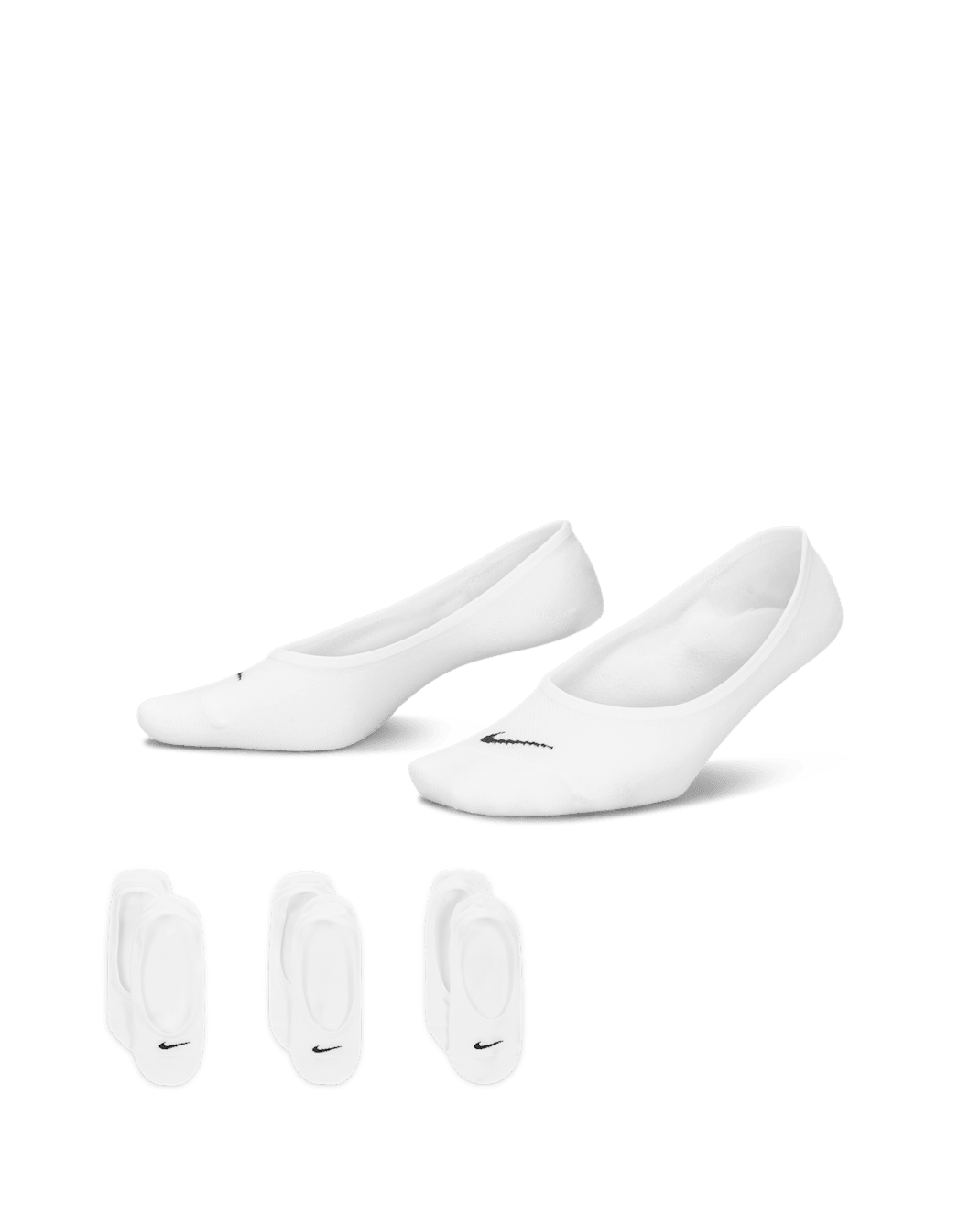 Salvapiedi da training Nike Everyday Lightweight (3 paia) - Donna - Bianco/Nero