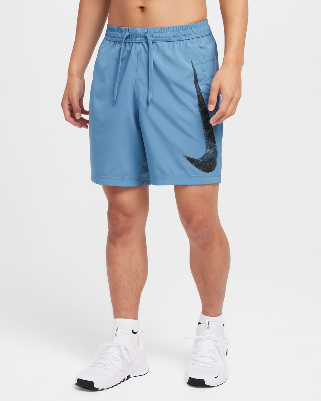 Nike Form Swoosh Men's Dri-FIT 18cm (approx.) Unlined Versatile Shorts - Aegean Storm/Black