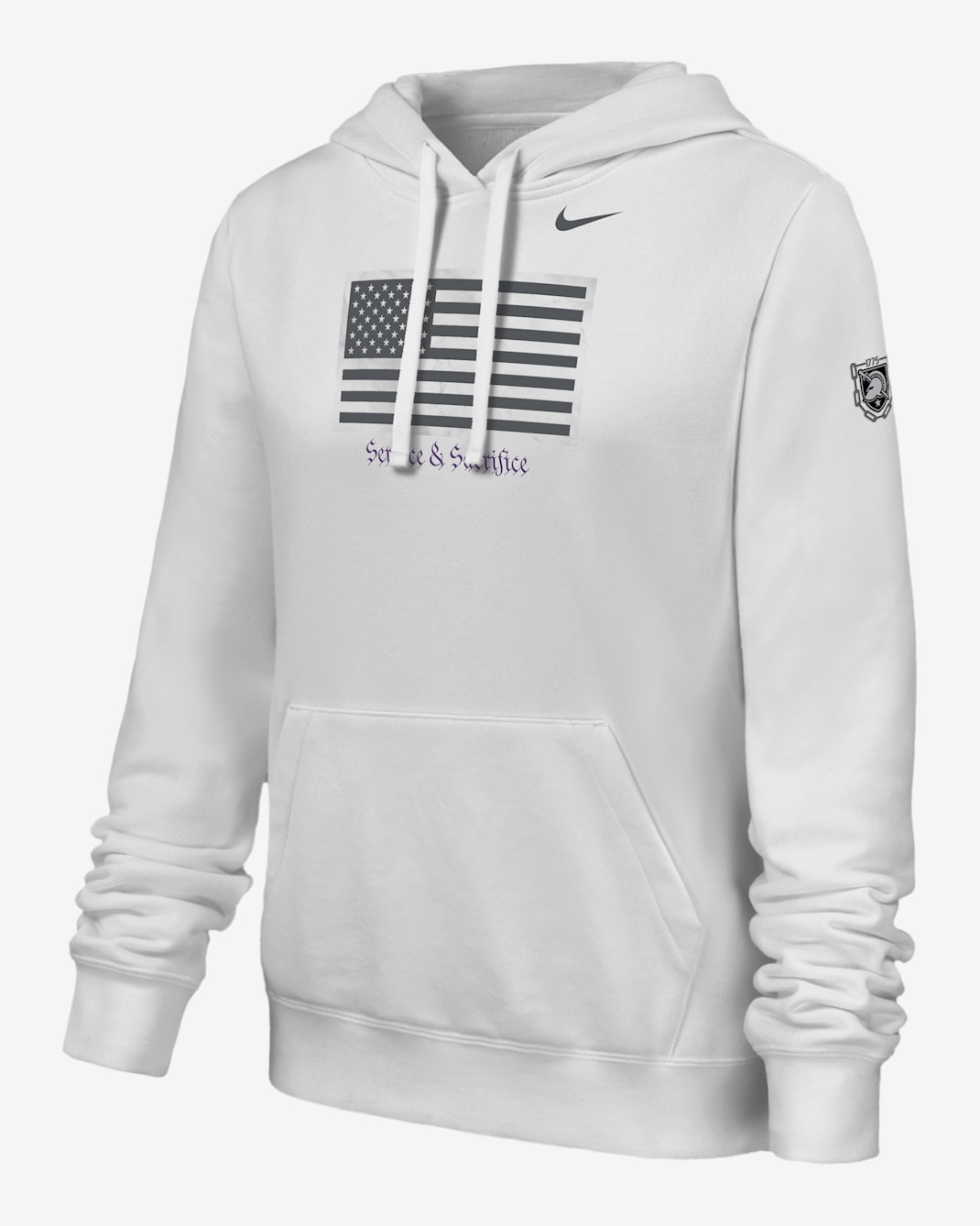 Army Service & Sacrifice Women's Nike College Pullover Hoodie - White