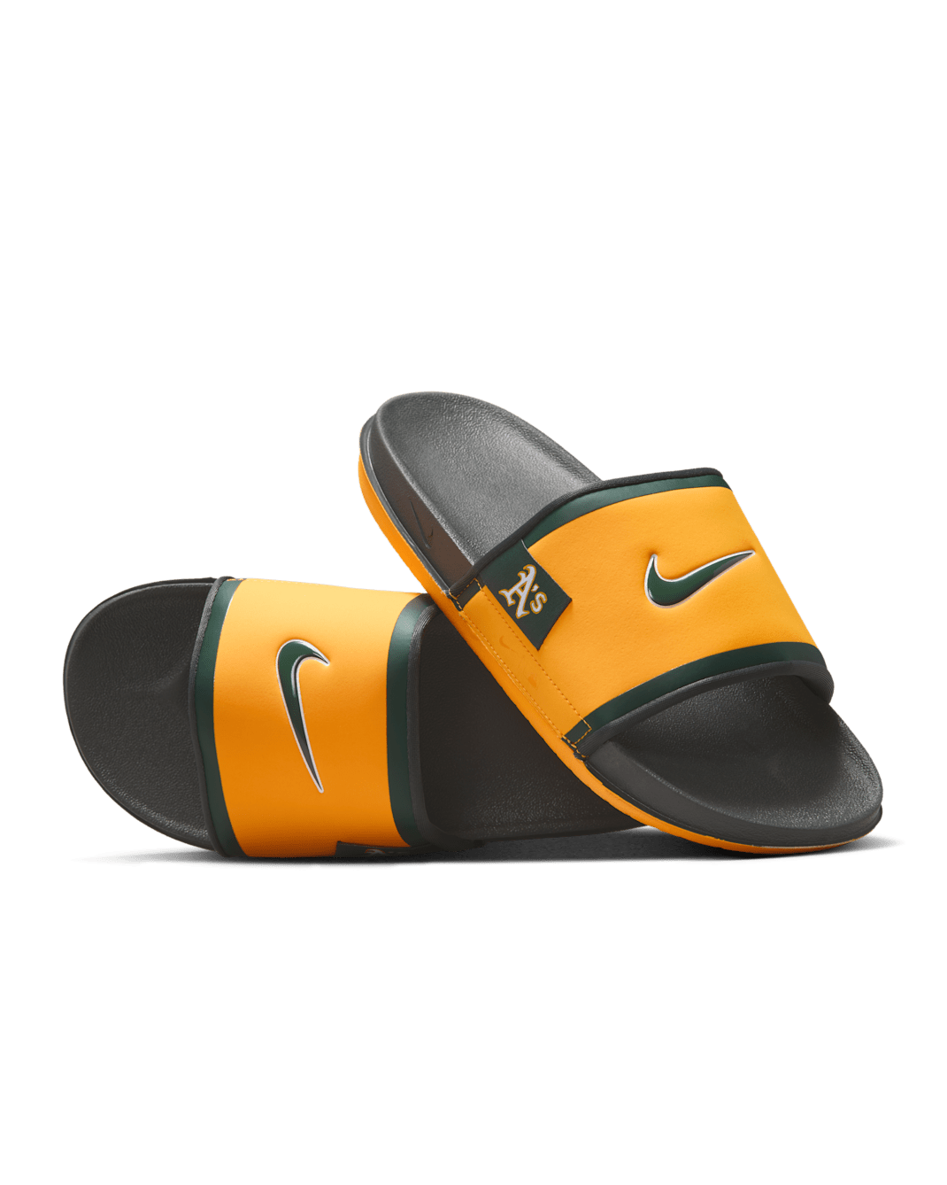Nike Offcourt (Oakland A's) Offcourt Slides - Sundown/Dark Smoke Grey/Pro Green