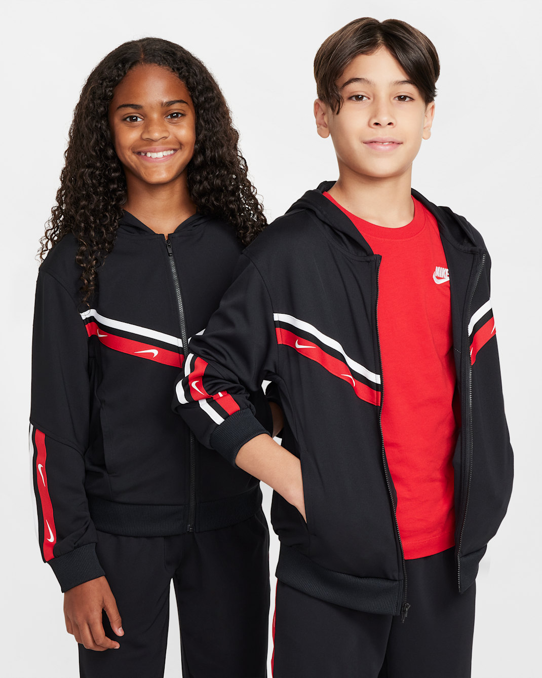 Nike Sportswear Club Big Kids' Full-Zip Knit Hoodie - Black