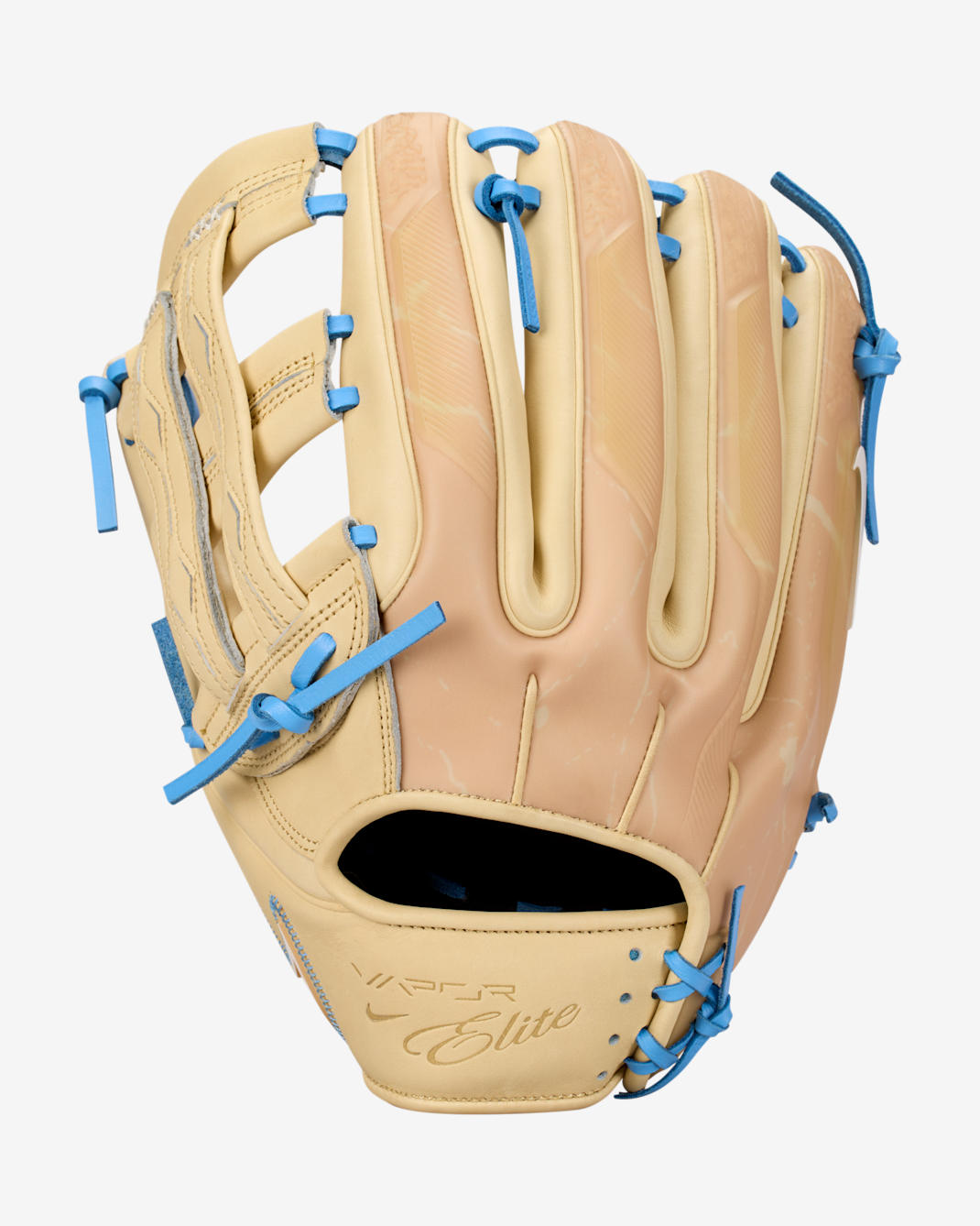 Nike Vapor Elite Baseball Outfield H-Web Fielding Glove - Left Hand Throw - Light Cream/Valor Blue/Sesame