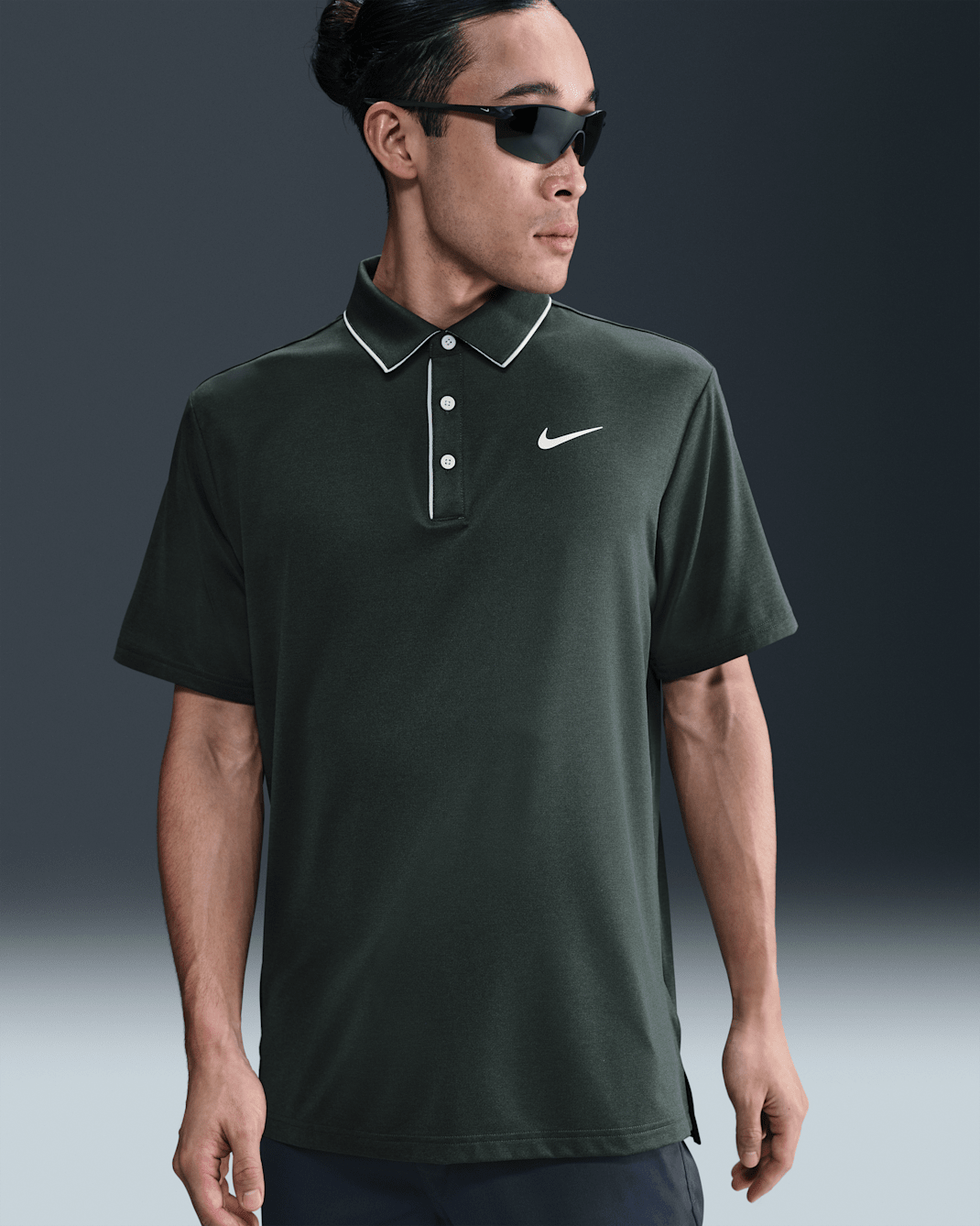나이키 투어 남성 드라이 핏 골프 폴로 - 빈티지 그린/페일 아이보리