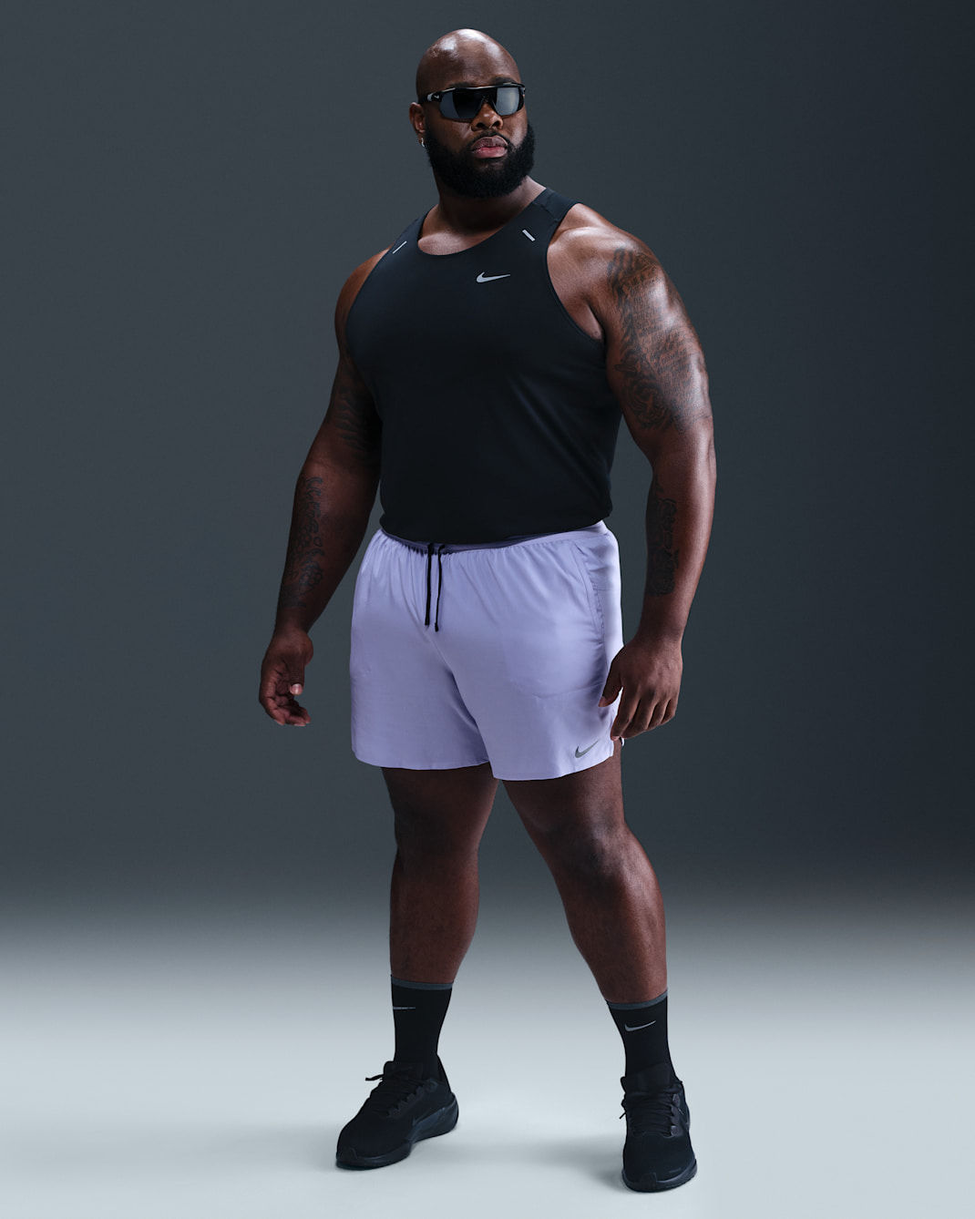Nike Stride Men's Dri-FIT 7" Brief-Lined Running Shorts - Hydrangeas/Black