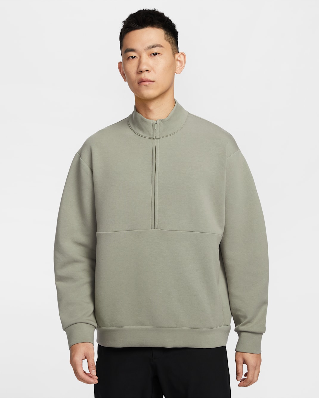 Nike 24.7 ImpossiblySoft Men's Dri-FIT 1/2-Zip Top - Light Army/Steel Green