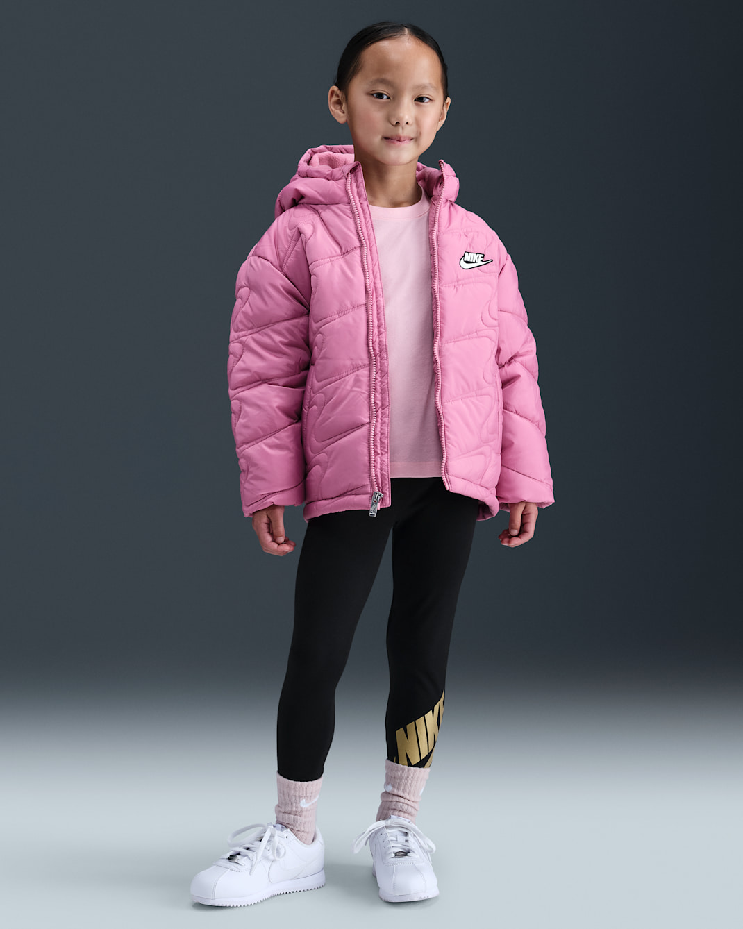 Nike Leggings für jüngere Kinder - Schwarz/Metallic Gold