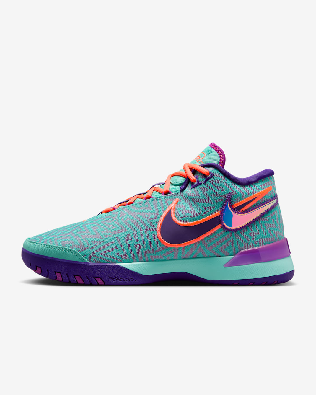 LeBron NXXT Genisus EP Basketball Shoes - Hyper Turquoise/Court Purple/Bright Mango/Vivid Purple
