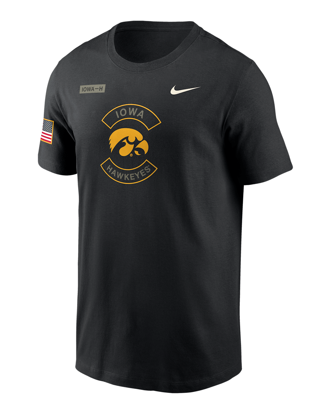 Playera universitaria Nike Dri-FIT para hombre Iowa Military Appreciation - Negro