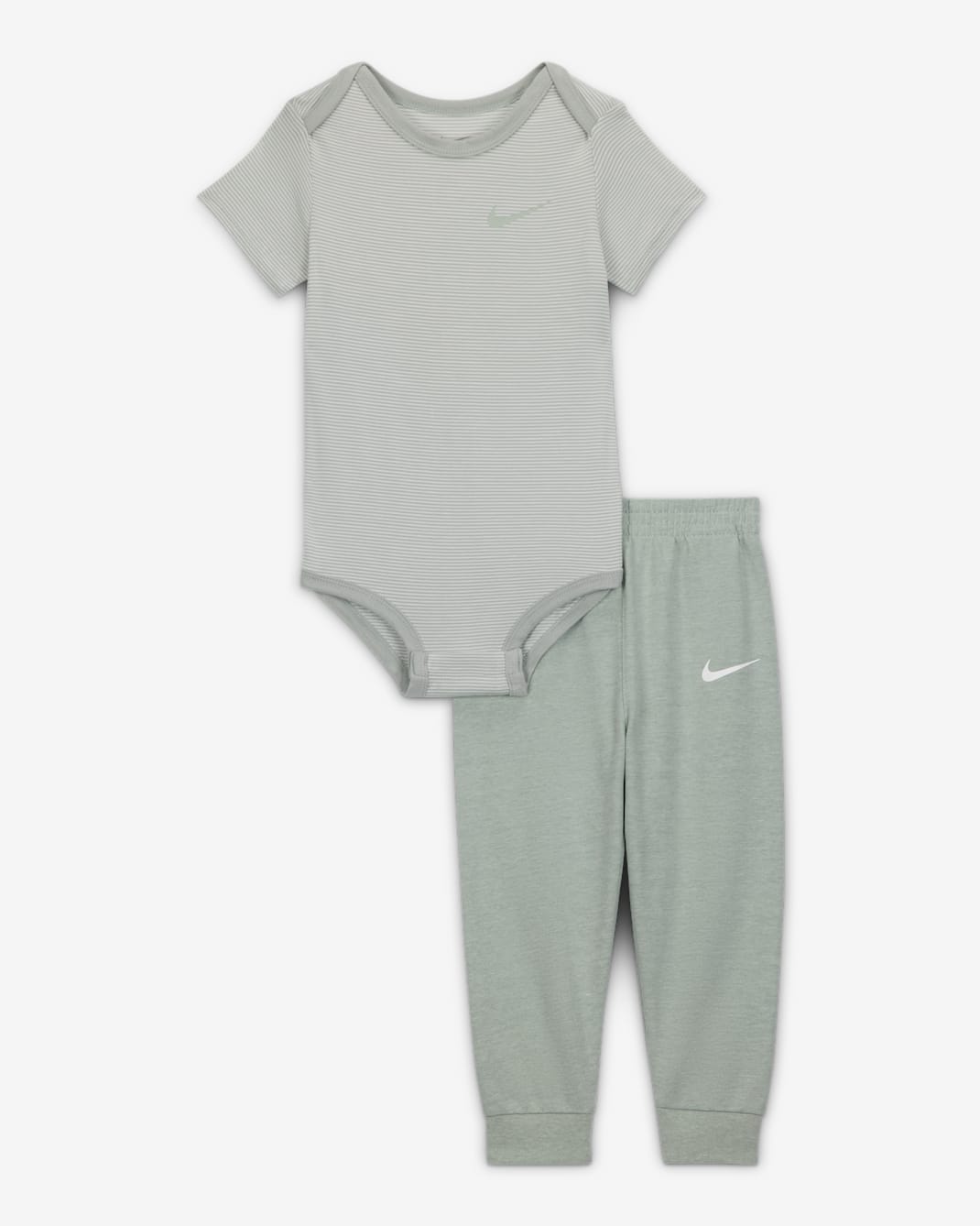 Nike Baby (12-24M) Striped Bodysuit and Joggers Set - Mica Green