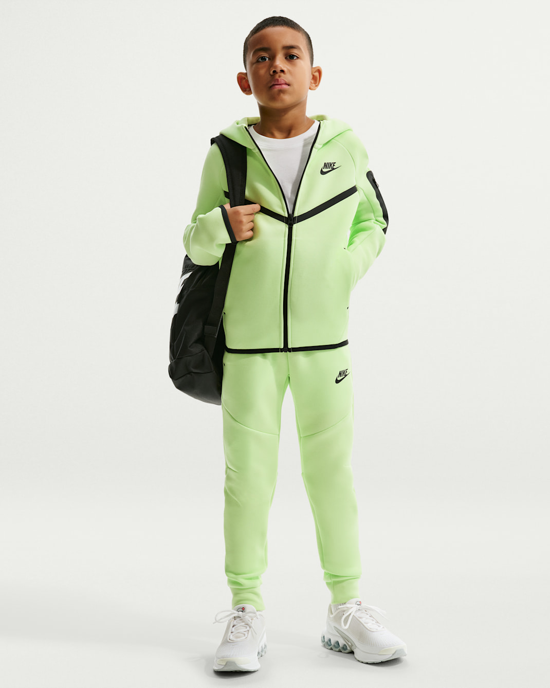 Nike Sportswear Tech Fleece Big Kids' Joggers - Light Liquid Lime/Black/Black